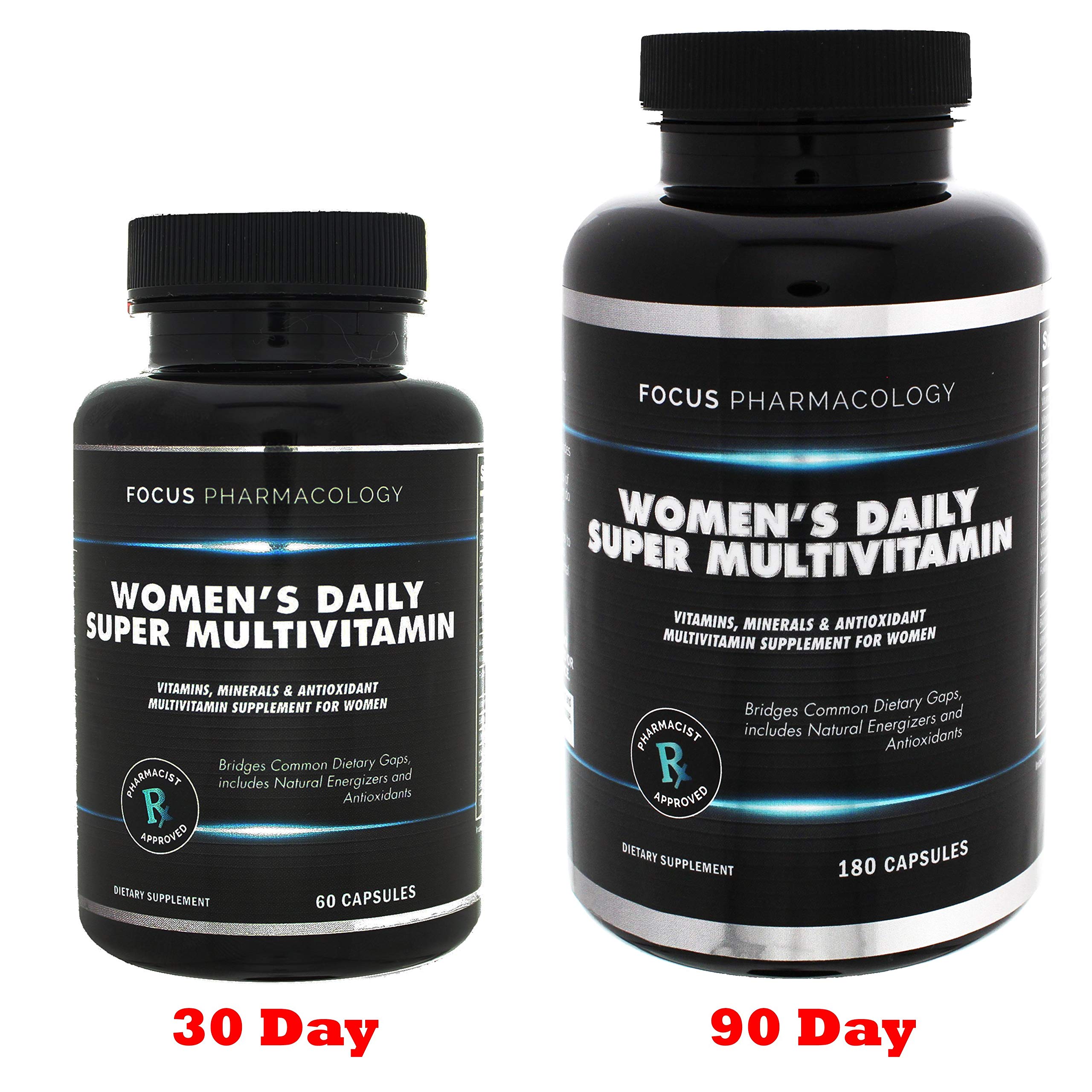 Women's Daily Multivitamin Supplement - 180 Count with Vitamins, Minerals & Herbs for Energy, Focus & Overall Health | Immune Support & Wellness Boost for Active Women