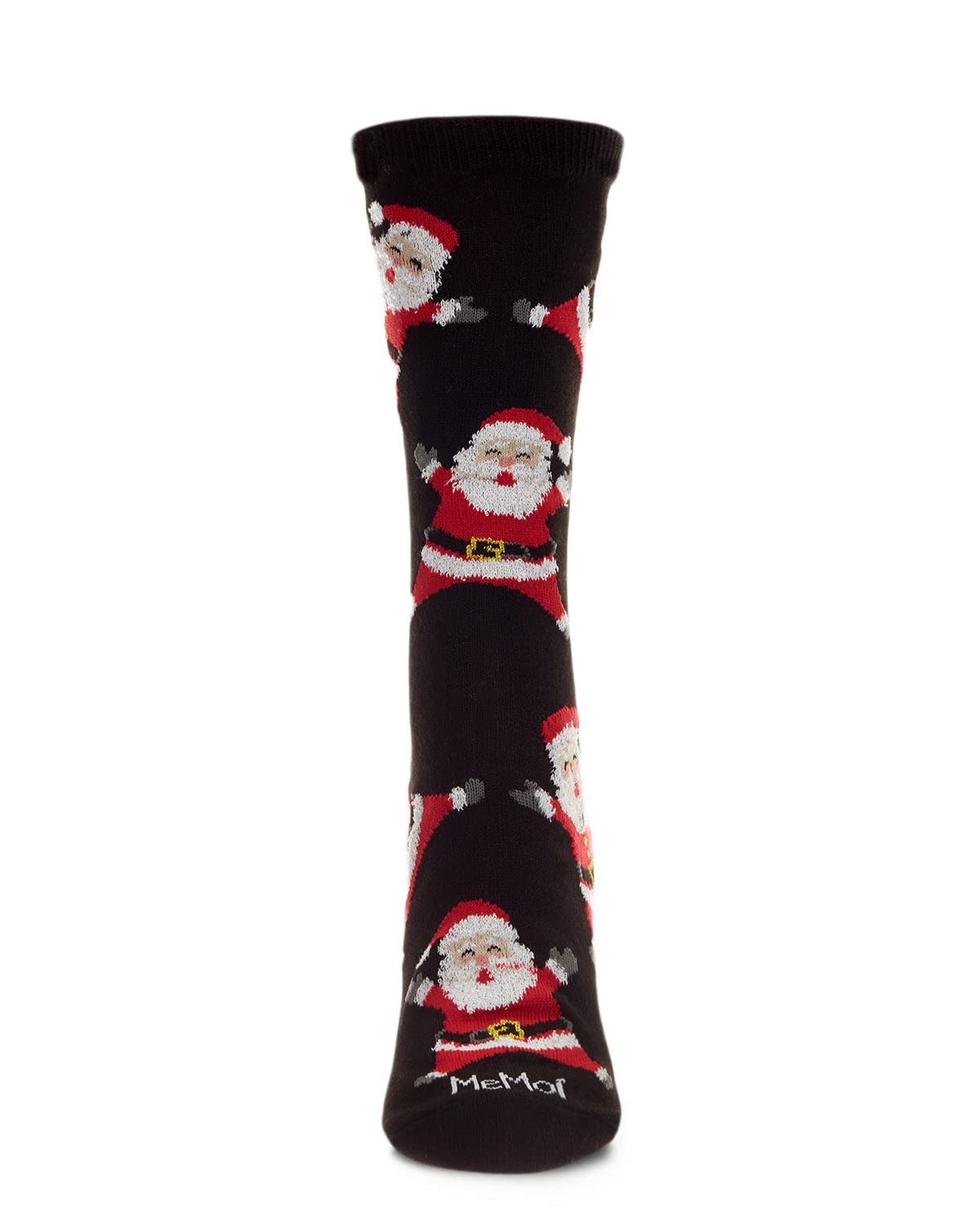 MeMoi Women's Christmas Santa Holiday Crew Socks - Festive All-Over Print Cozy Knit Socks for Holiday Parties, Winter Gifts & Casual Wear