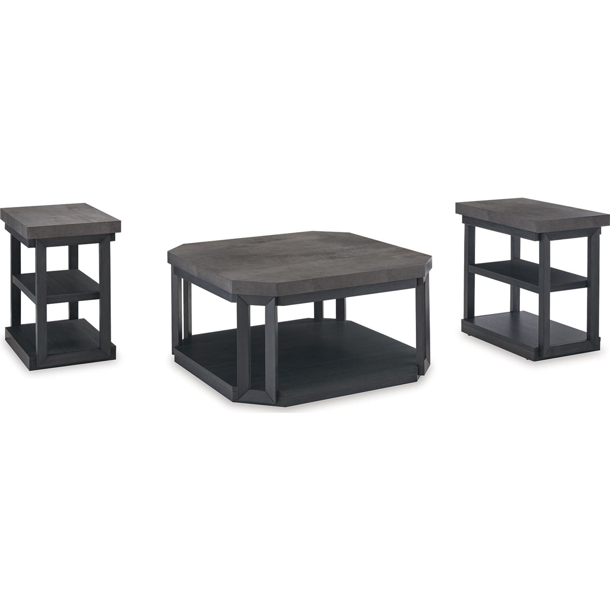Bonilane 3-Pack Folding Tables - Black & Gray Set for Home, Office, and Outdoor Use | Portable Lightweight Tables for Parties, Camping, and Events