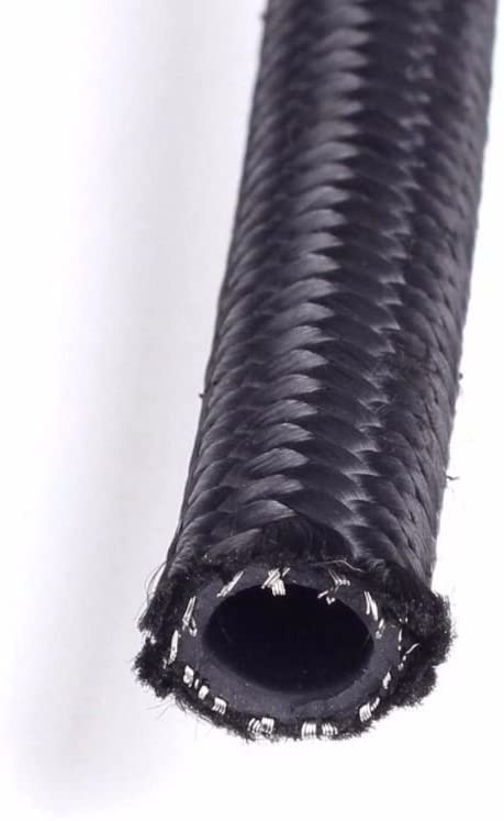 12AN 10FT Nylon Braided Stainless Steel Fuel Line Hose - High Pressure Oil & Gas Hose for Automotive, Marine & Industrial Applications (10 Feet) - Perfect for Fuel Transfer, Hydraulic Systems & Engine Repair