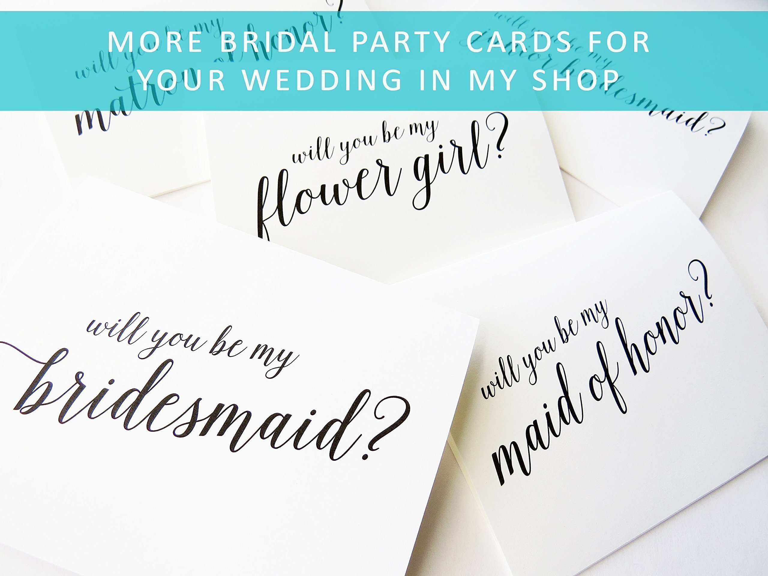 Will You Be My Usher Card - Romantic Proposal Greeting Card with Envelope for Wedding Party, Bridal Shower & Special Occasions