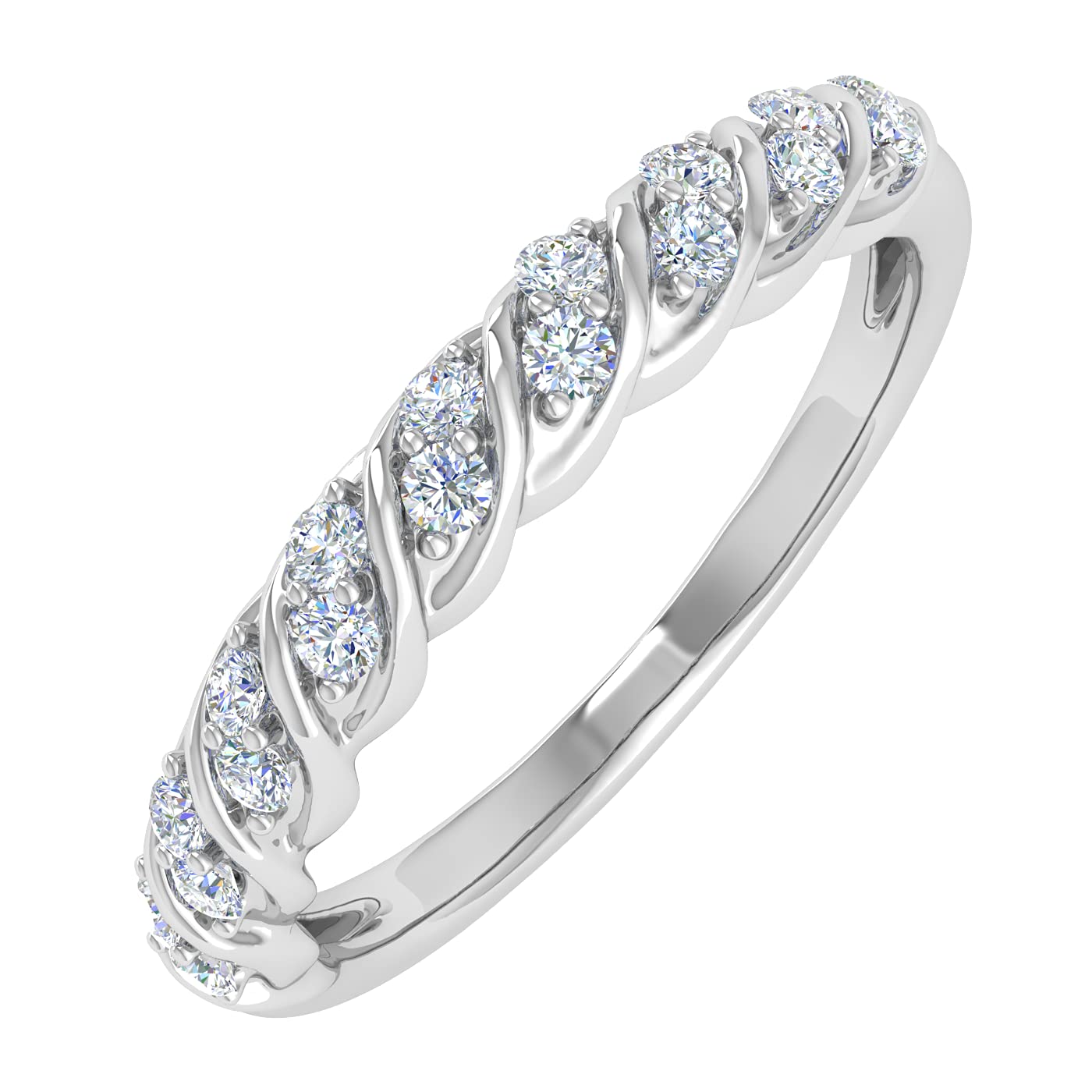 1/4 Carat Diamond Wedding Band Ring in 10K Gold - Elegant Bridal Jewelry for Engagement, Anniversary & Special Occasions