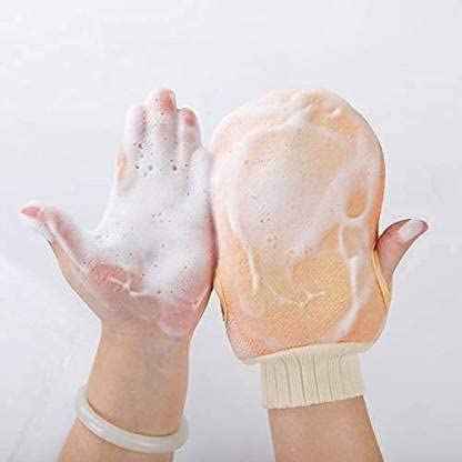 Keskriva Exfoliating Bath Gloves & Loofah Set - 3PCS Body Scrubber for Dead Skin Removal, Double-Sided Shower Sponge - Easy Clean Back Scrubber for Men & Women - Perfect for Deep Cleansing & Spa Days at Home