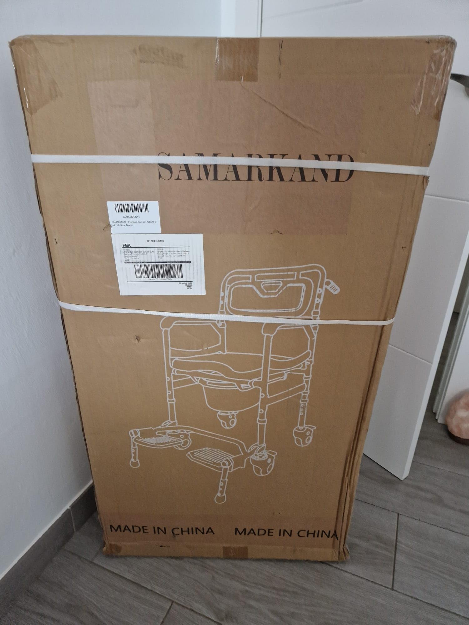 3-in-1 Wheeled Shower Commode Chair with Arms & Removable Tray - Adjustable Height Bathroom Safety Seat for Elderly & Disabled Adults - Ideal for Toilet, Shower & Mobility Assistance - Durable Medical Commode Wheelchair (Silla de Ruedas para Adultos)
