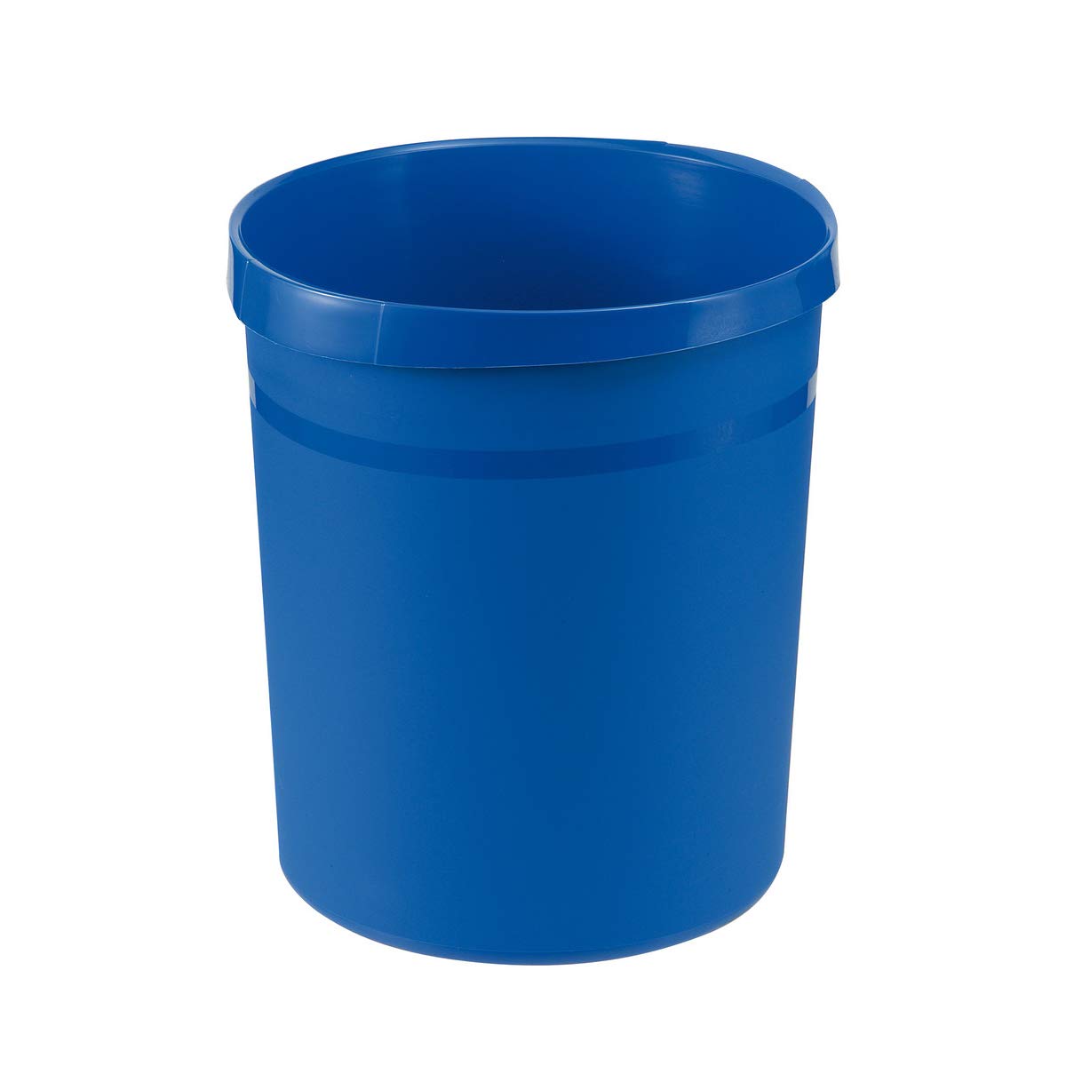Grip 237/312 x 350mm 18L Blue Wastepaper Bin with Recessed Grip - Perfect for Office, Home, and Classroom Use