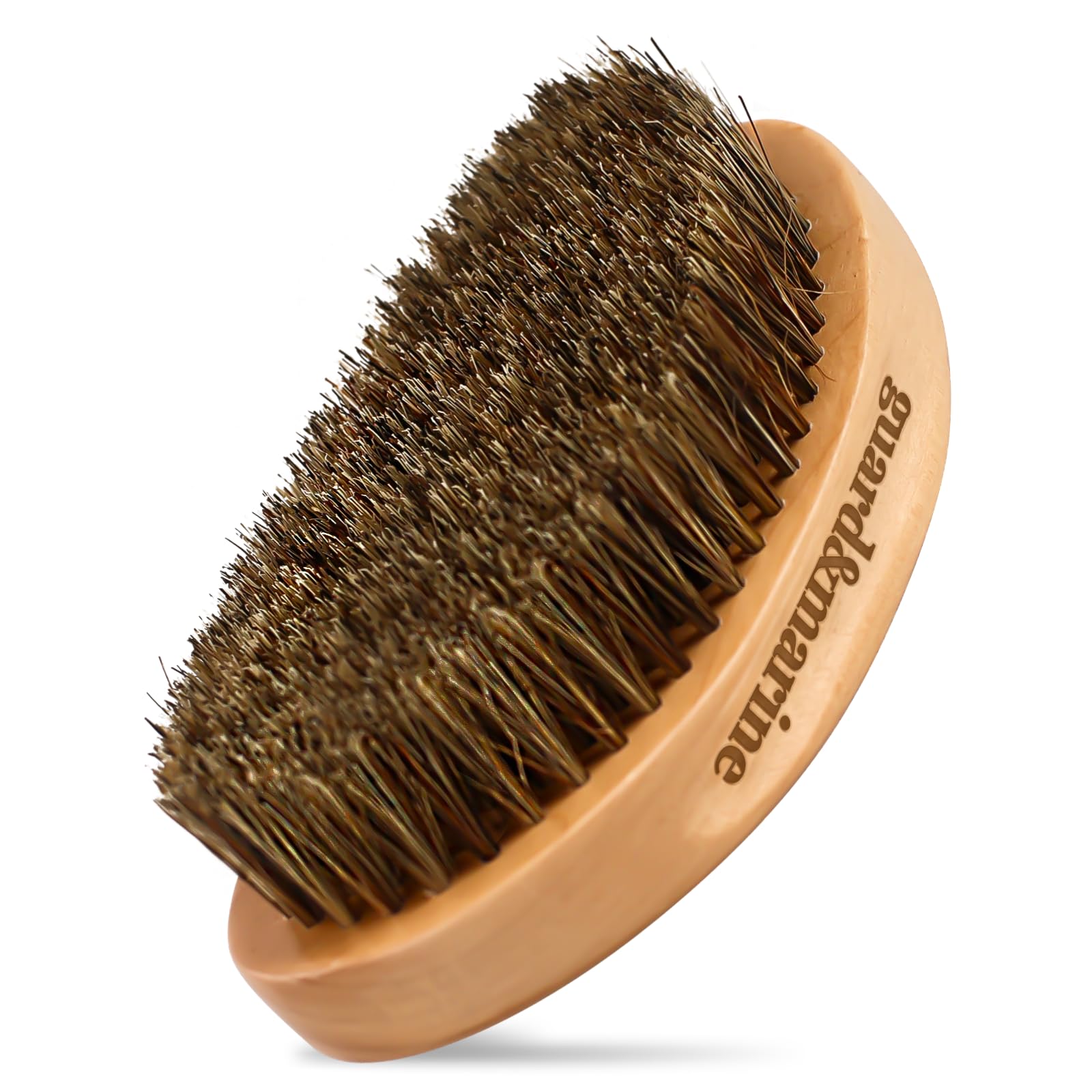 Premium Boar Bristle Beard Brush for Men - Wooden Handle Grooming Tool for Mustache & Facial Hair Care - Softening & Styling at Home or Travel