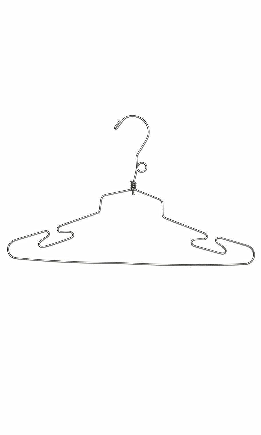 20 Pack Chrome Metal Lingerie Hangers - 16 Inch Heavy Duty Closet Organizers for Delicate Clothing, Bras & Underwear Storage - Space Saving Wardrobe Hangers for Bedroom, Boudoir & Retail Display