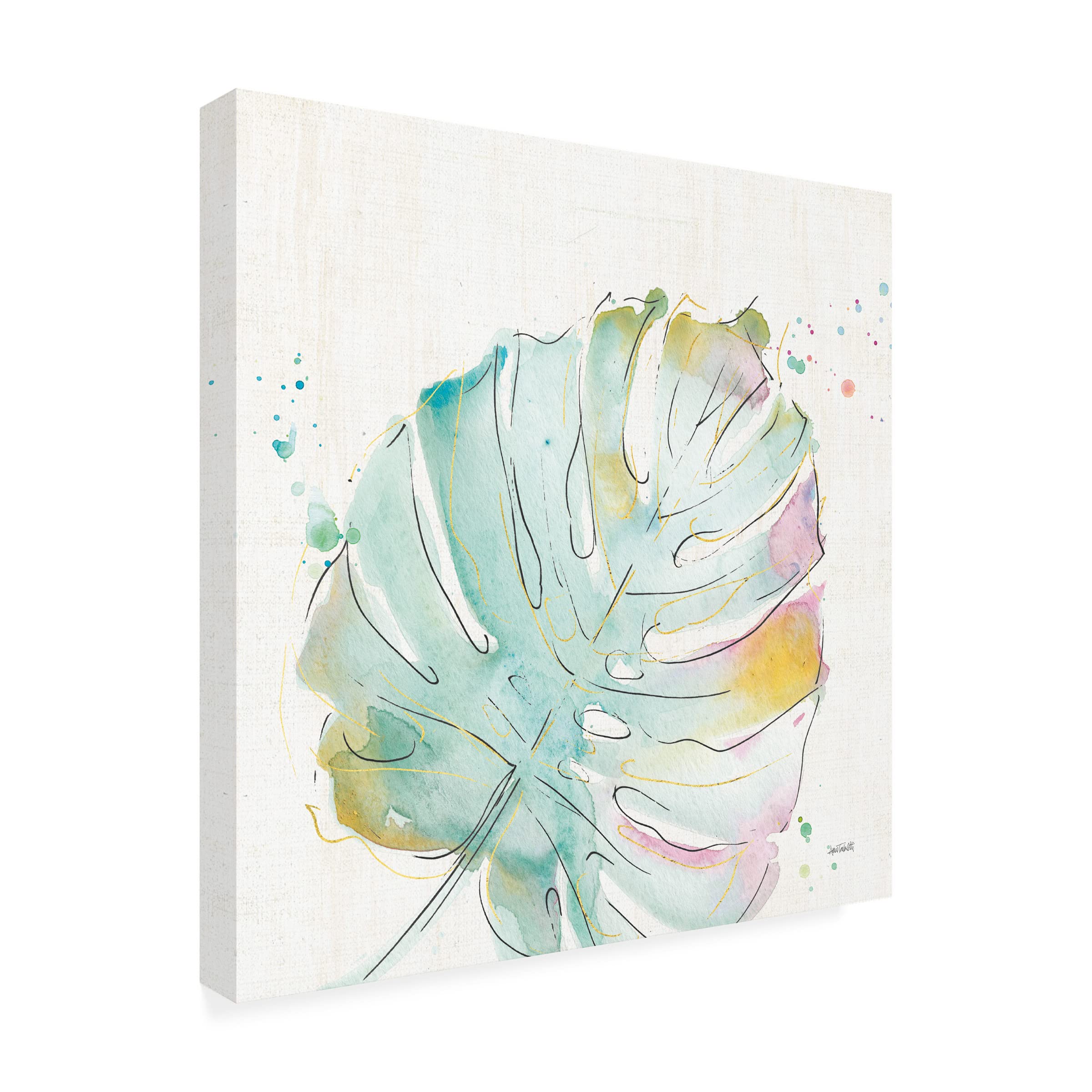 Anne Tavoletti 'Palm Passion IV' Canvas Wall Art Print - Tropical Beach Decor for Living Room, Bedroom & Office