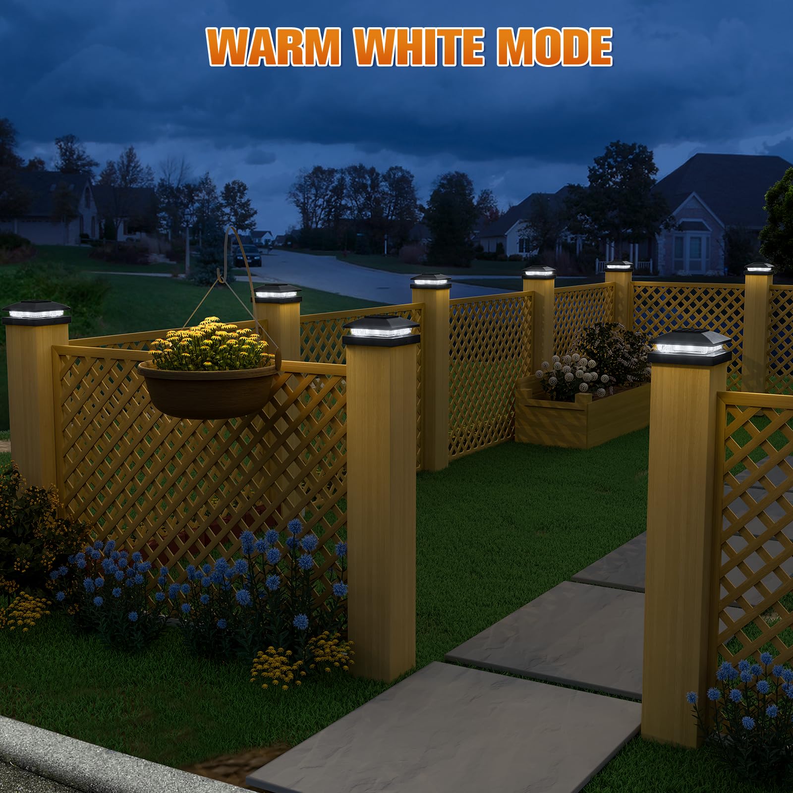 **APONUO 16-Pack Black Solar Post Cap Lights for 4x4 Wood & Vinyl Fences – Cool White Waterproof Outdoor Lighting for Garden, Patio, Deck & Fence Decor – Energy-Efficient Solar Lights for Nighttime Ambiance**