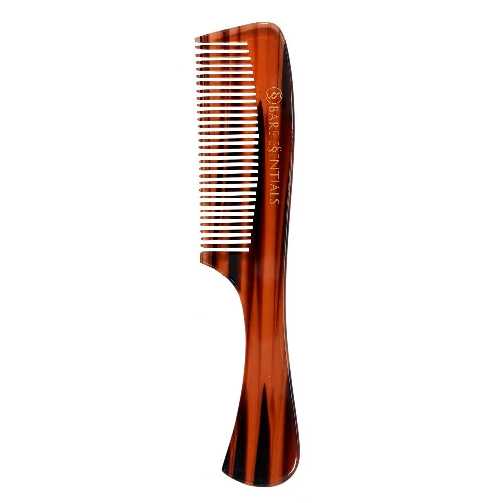 Bare Essentials Handle Comb - Detangling Hair Brush for Smooth & Shiny Hair - Perfect for Styling, Detangling Wet/Dry Hair at Home or Salon