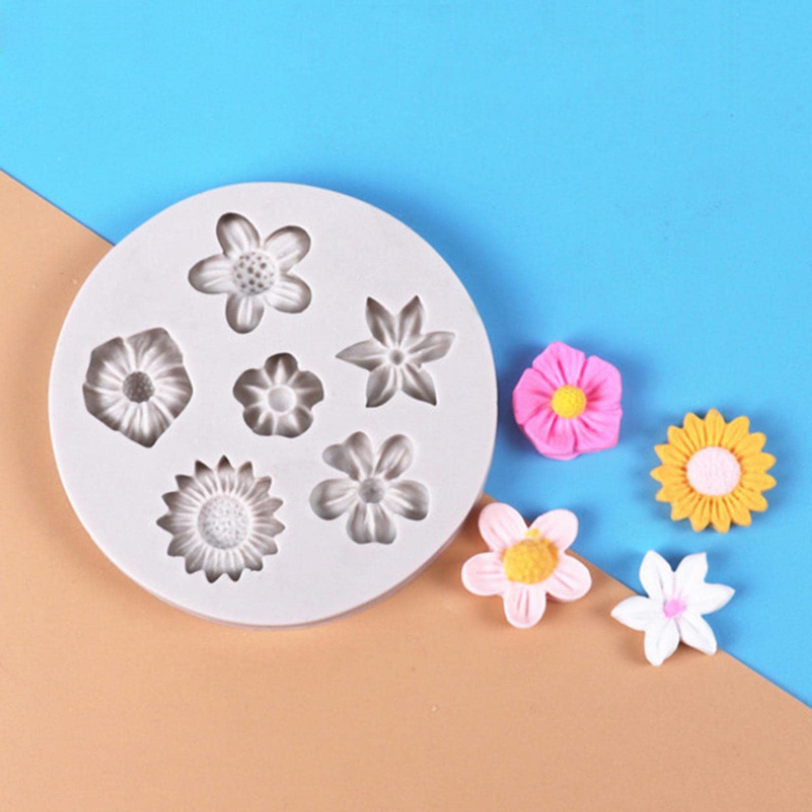 Premium Fondant Molds for Chocolate & Cake Decorating - Daisy, Wild Chrysanthemum & Rose Flower Silicone Molds for Sugar Craft, Cupcake Toppers, DIY Baking Tools - Perfect for Wedding Cakes, Birthday Parties & Home Baking