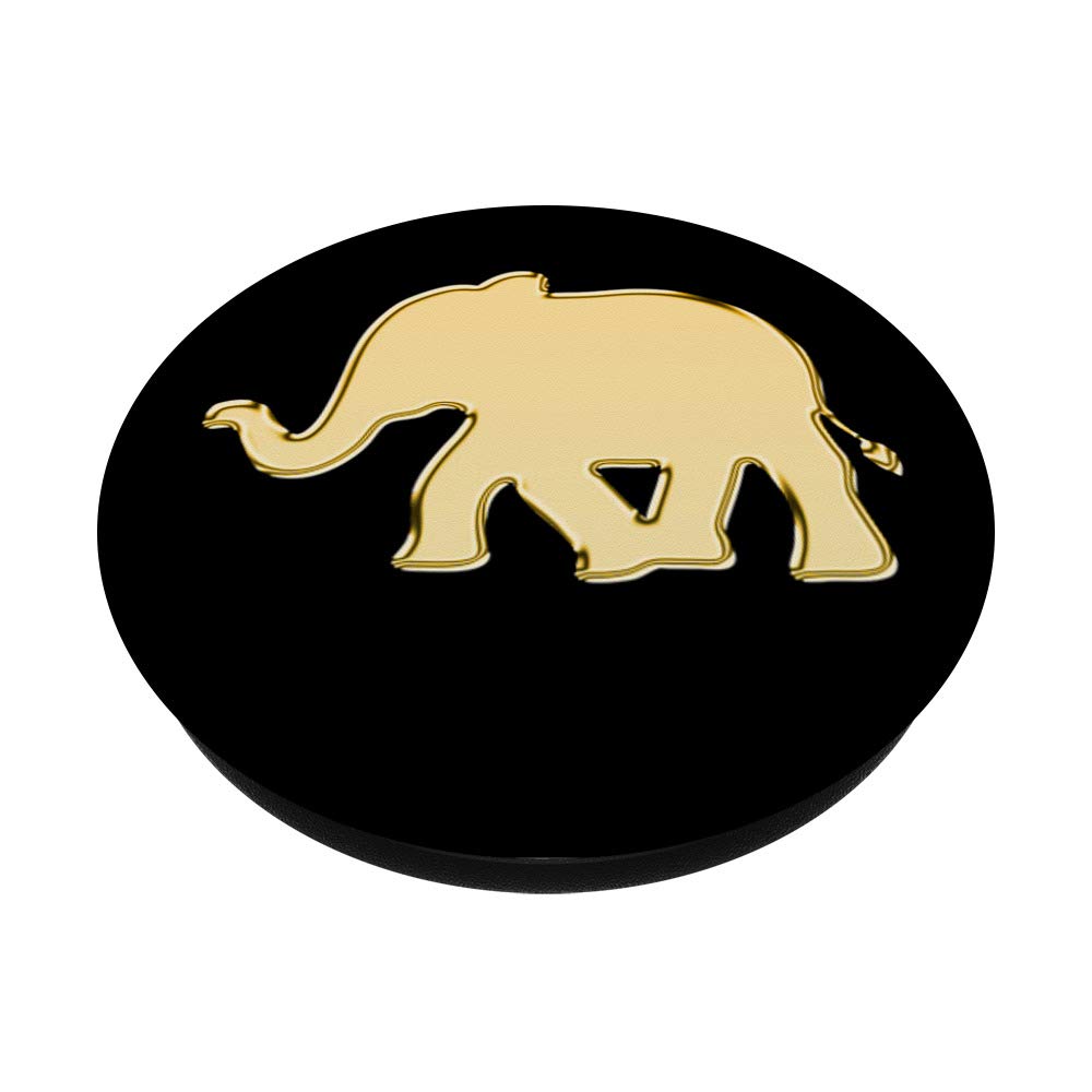Adorable Baby Elephant PopSockets PopGrip - Gold Swappable Phone Grip & Stand for iPhone, Samsung, Tablets - Perfect for Selfies, Gaming, and Everyday Use
