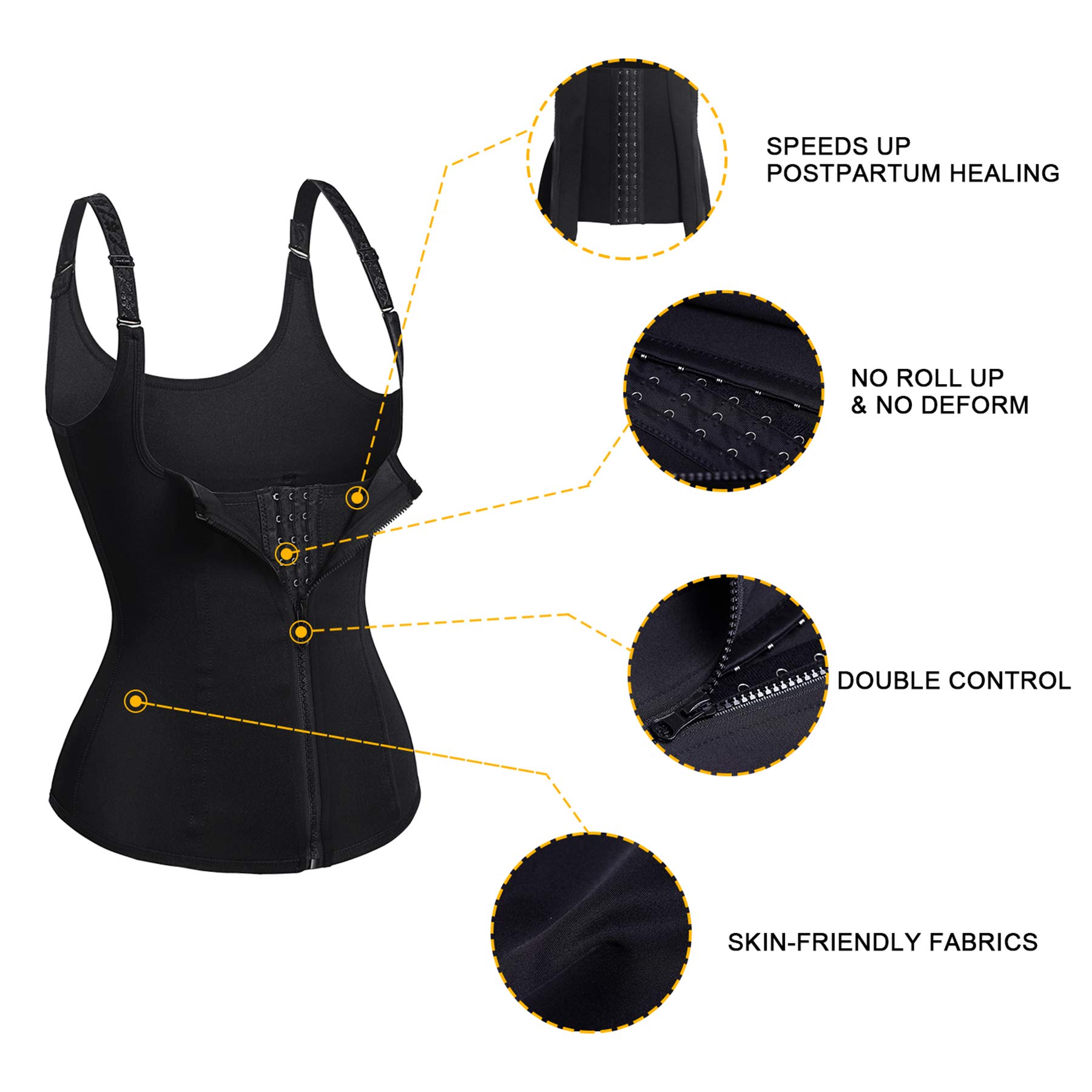 URSEXYLY Maternity Support Belt - Postpartum Waist Trainer & Shapewear for Belly Recovery - Black - Perfect for Pregnancy, Post-Delivery & Everyday Comfort