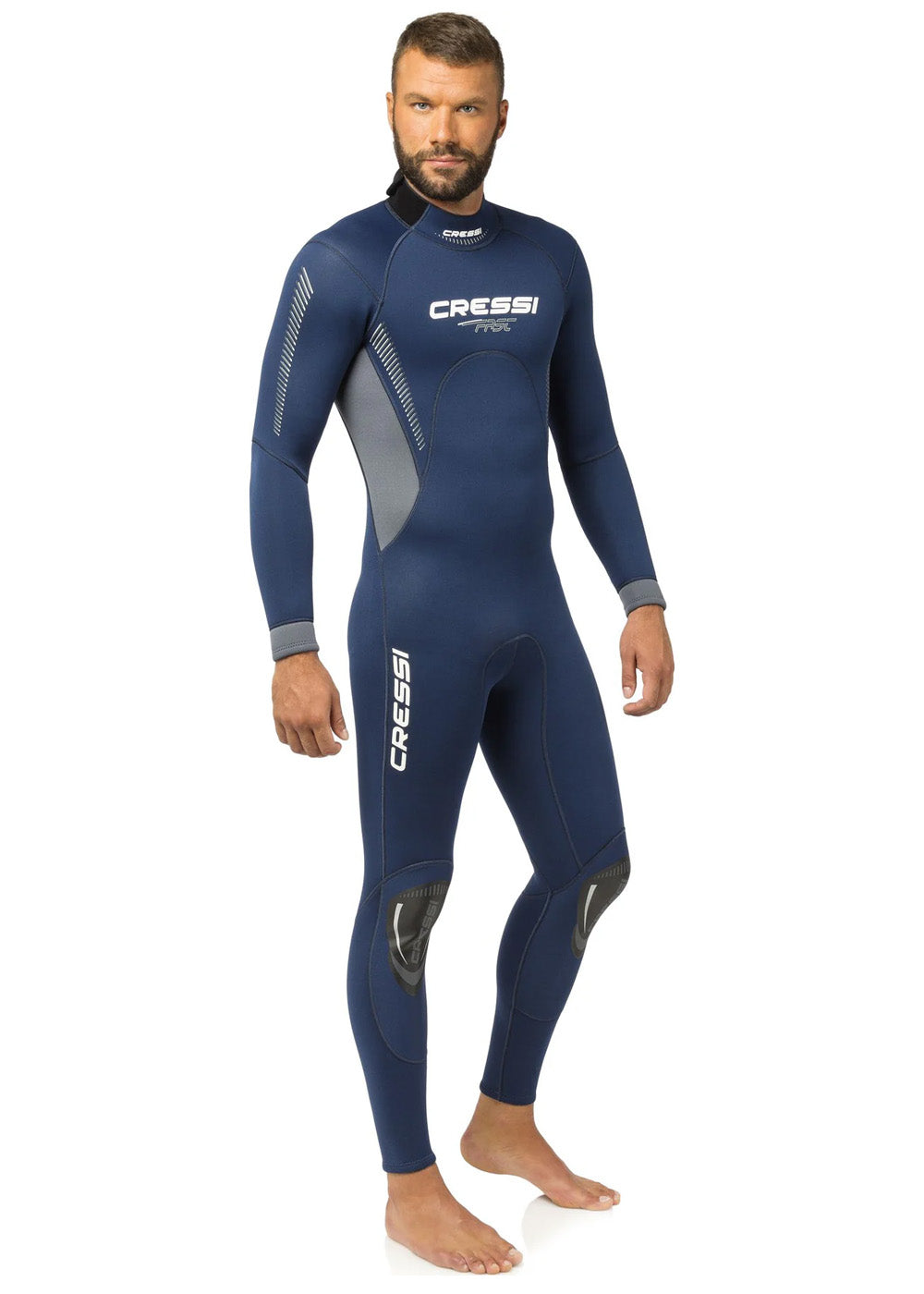 Cressi Fast Man 3mm Neoprene Steamer Wetsuit for Men - Warm & Flexible Scuba Diving, Snorkeling & Surfing Gear