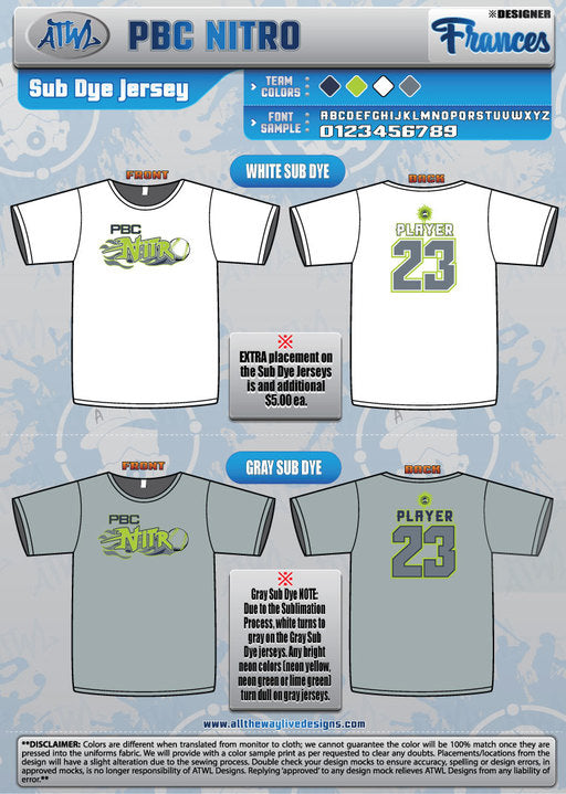 PBC NITRO SUB DYE Sublimation T-Shirt - High Performance Athletic Apparel for Men & Women - Perfect for Gym, Running & Sports Training