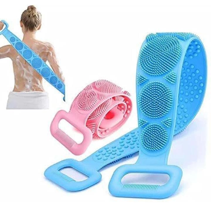 Double-Sided Exfoliating Bath Scrubber Belt - Green, Long-Lasting Loofah Back Scrubber for Shower & Spa, Perfect for Exfoliation & Deep Cleansing (Ideal for Sensitive Skin & Hard-to-Reach Areas)