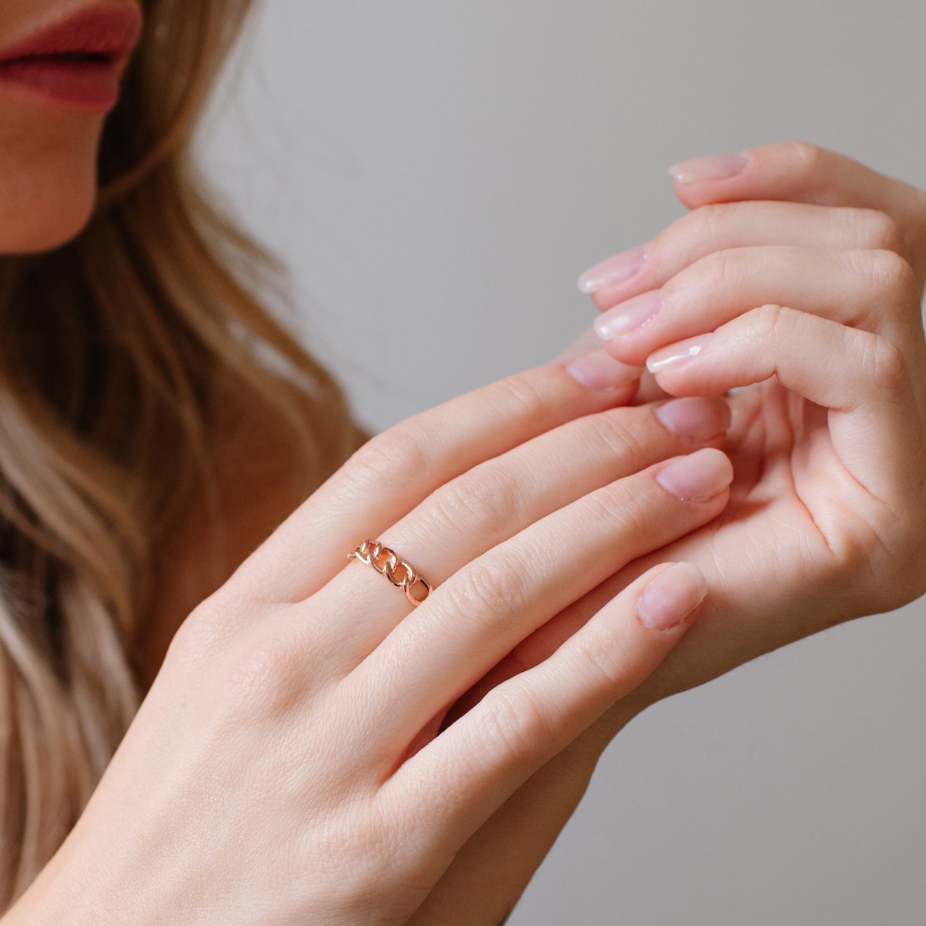 Fearless Cable Link Ring - Rose Gold Jewelry for Women, Trendy & Elegant Gift for Her - Perfect for Date Night, Parties & Everyday Wear