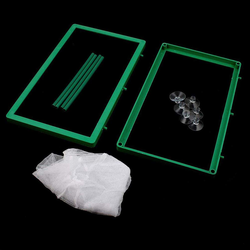 Aquarium Breeding Box - Fish Tank Hatchery & Spawning Incubator with Net (26.5x15x15cm) - Perfect for Safe Fish Breeding, Fry Protection, and Live Food Cultivation in Freshwater & Saltwater Tanks