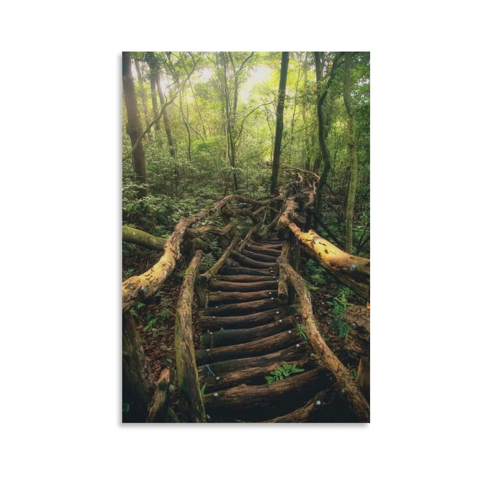 Wonderful Forest Path Canvas Wall Art - 16x24 Inch (40x60cm) Landscape Poster Print for Living Room, Bedroom & Office Decor | Nature-Inspired Home Interior Design | Perfect Gift for Housewarming & Holidays