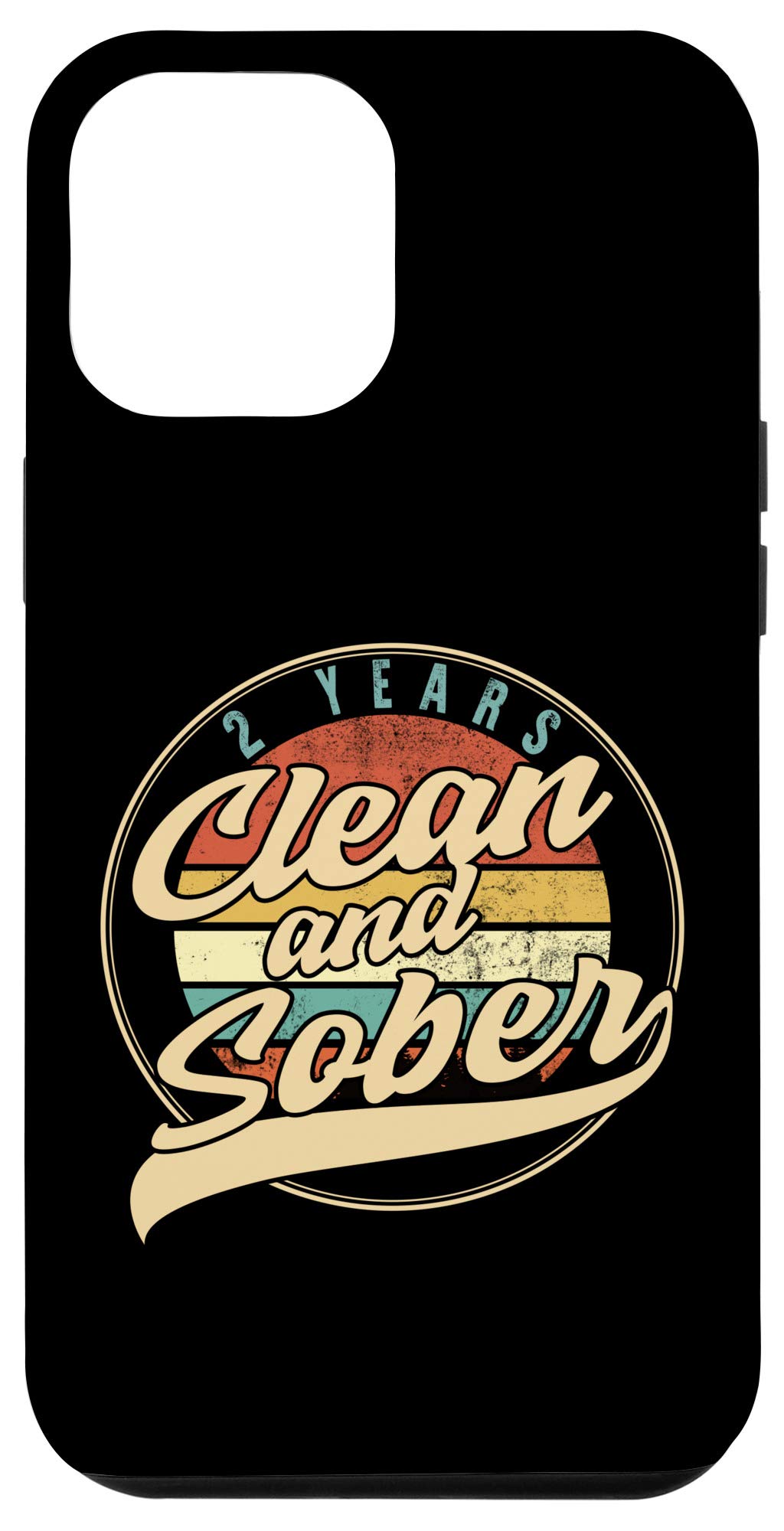 iPhone 12 Pro Max Case - 4 Years Sober Recovery Addiction Warrior Phone Cover | Motivational Gift for AA Meetings & Sobriety Milestones