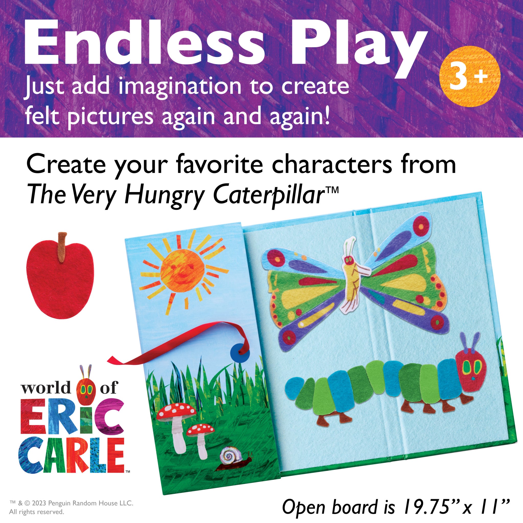 The Very Hungry Caterpillar Fun Felt Play Set - Interactive Storytelling Toy for Kids | Perfect for Preschool Learning, Birthday Gifts & Montessori Activities (Item #6375000)