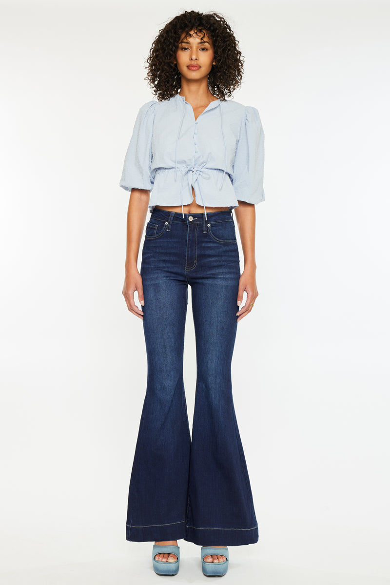 Braelynn Essentials High Rise Super Flare Jeans for Women - Stretchy Denim Pants with Comfortable Fit | Perfect for Casual Outings, Date Nights & Office Wear