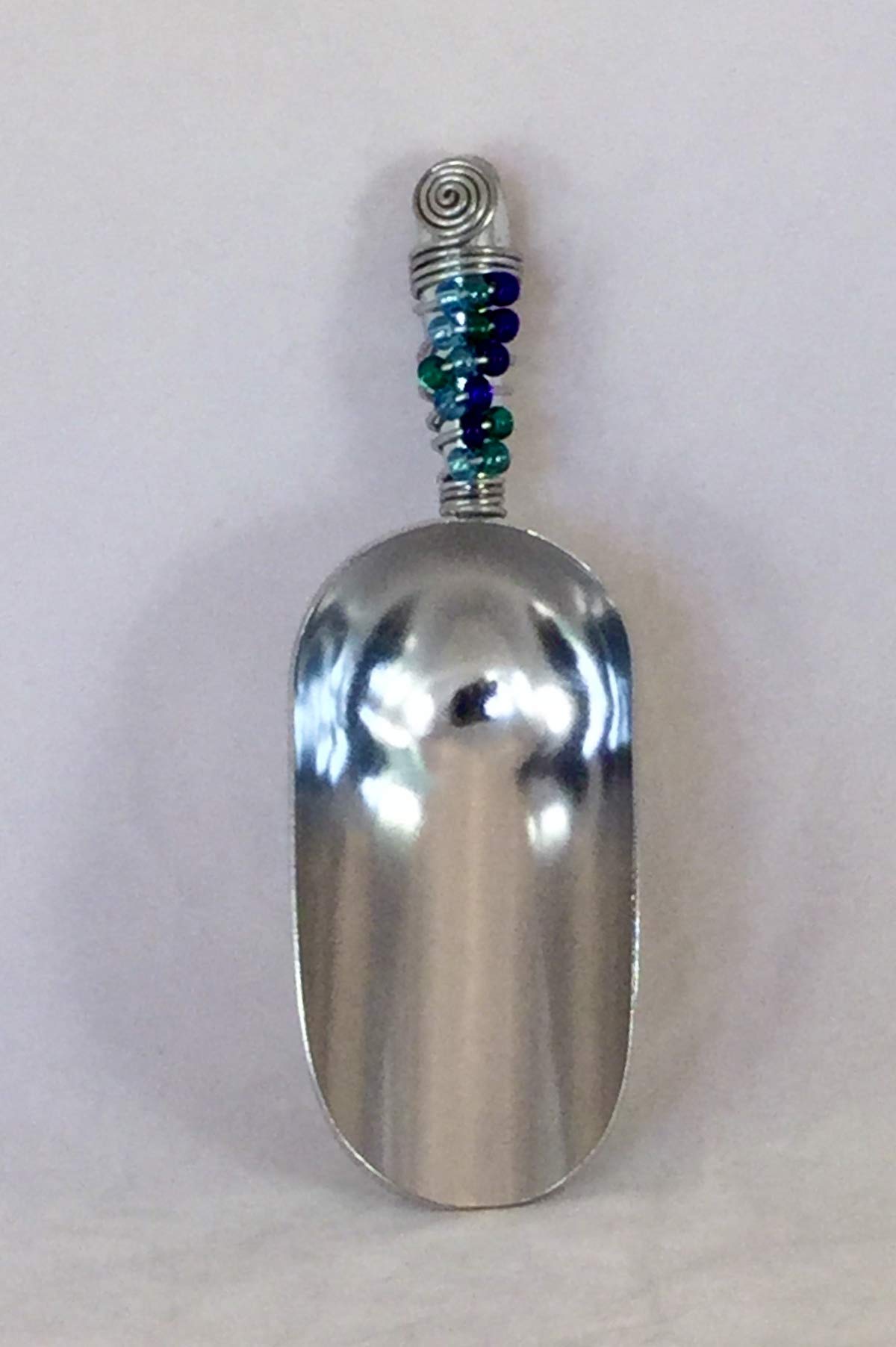 Premium Stainless Steel Ice Scoop with Beaded Handle and Wired Design - Perfect for Cocktails, Bartending, and Home Bar Accessories
