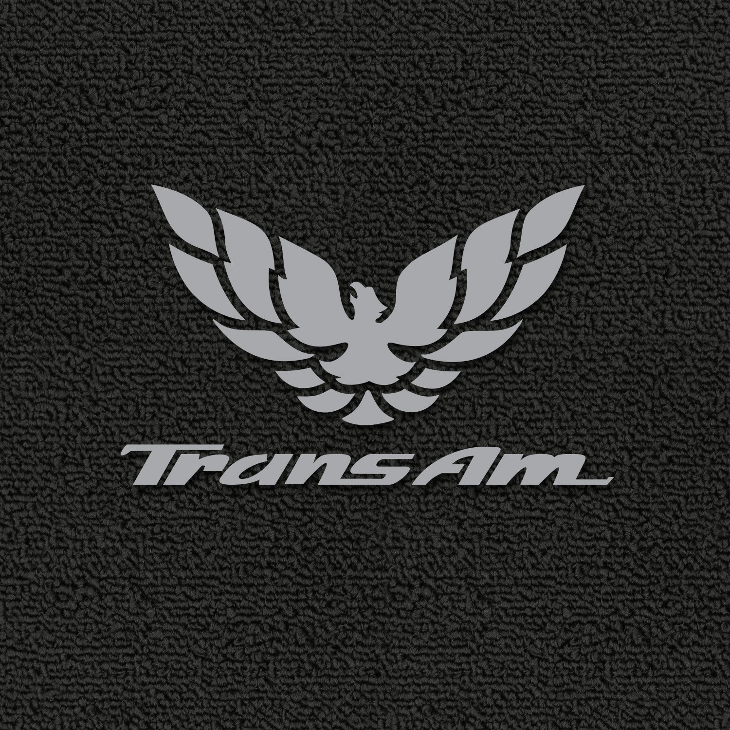 Lloyd Mats Classic Loop Black Standard Deck Mat for 1993-2002 Pontiac Trans Am with Silver Firebird & Trans Am Embroidery - Premium Car Floor Mat for Classic Muscle Cars & Auto Enthusiasts