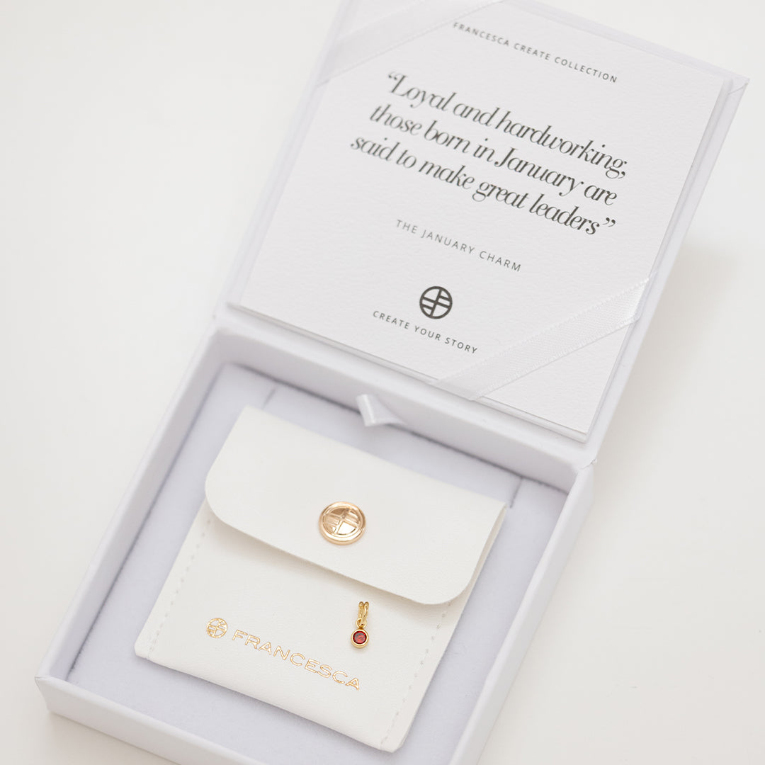 January Aura Birthstone Charm - Elegant & Unique Jewelry Gift for Women - Perfect for Birthdays, Anniversaries & Special Occasions