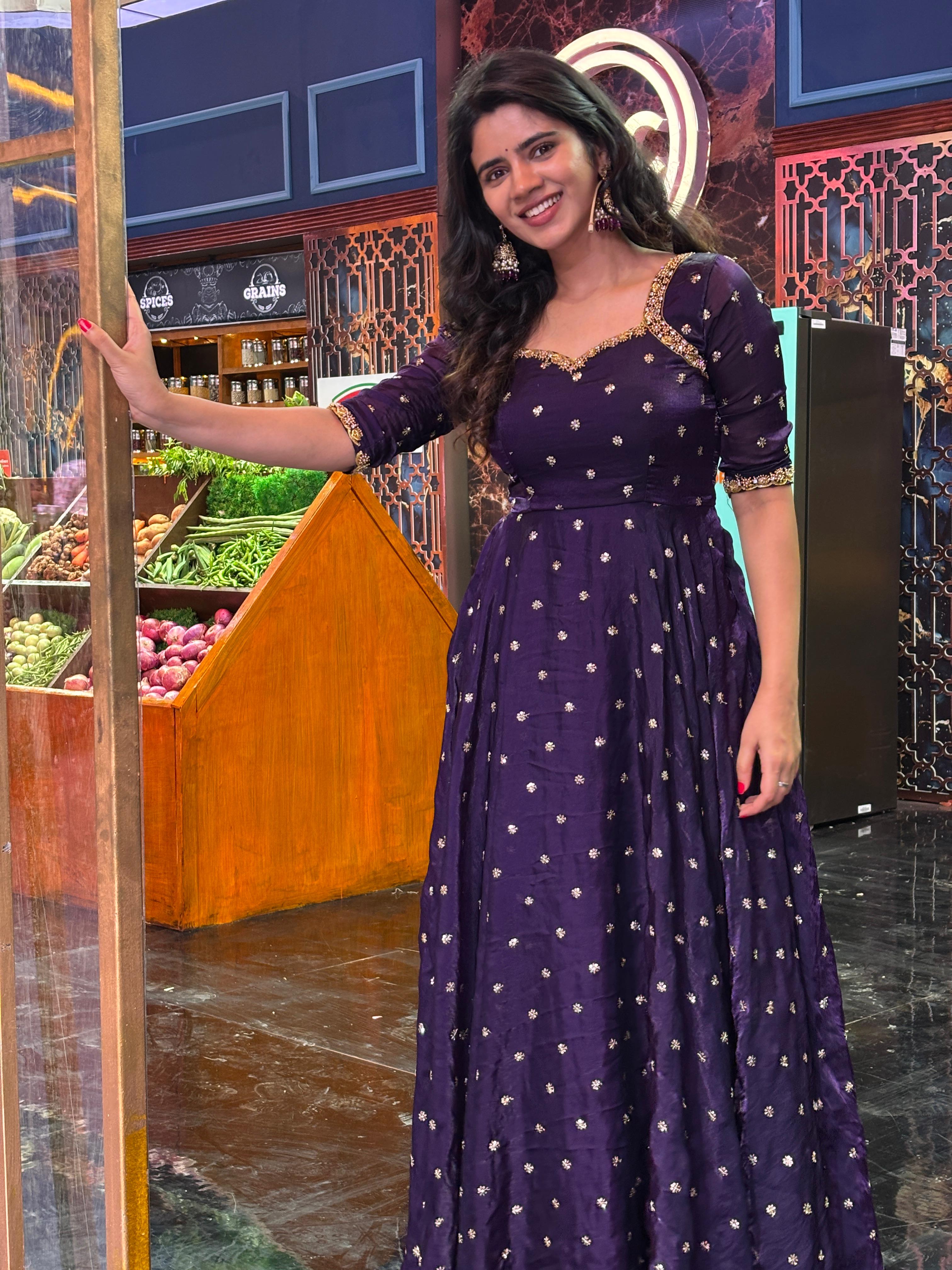 DD754 Soundarya Premium Designer Anarkali Dress for Women - Elegant Indian Party Wear for Weddings, Festivals & Special Occasions