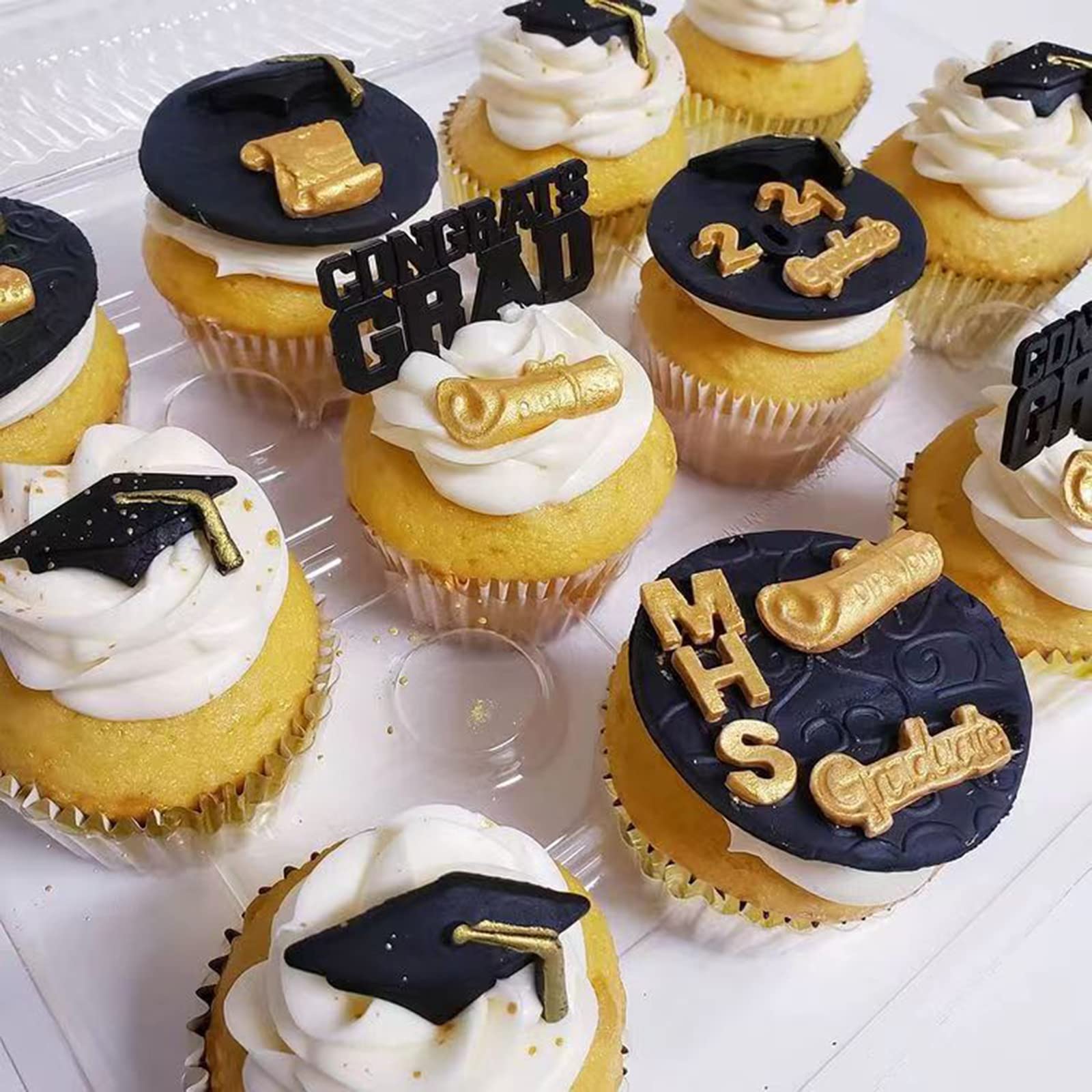 3-Piece Graduation Candy Mold Set - Grad Cap, Diploma & Doctoral Cap Chocolate Molds for Cake Decorating | Perfect for Graduation Parties, Cupcake Toppers & Candy Making (Congrats Grad Theme)
