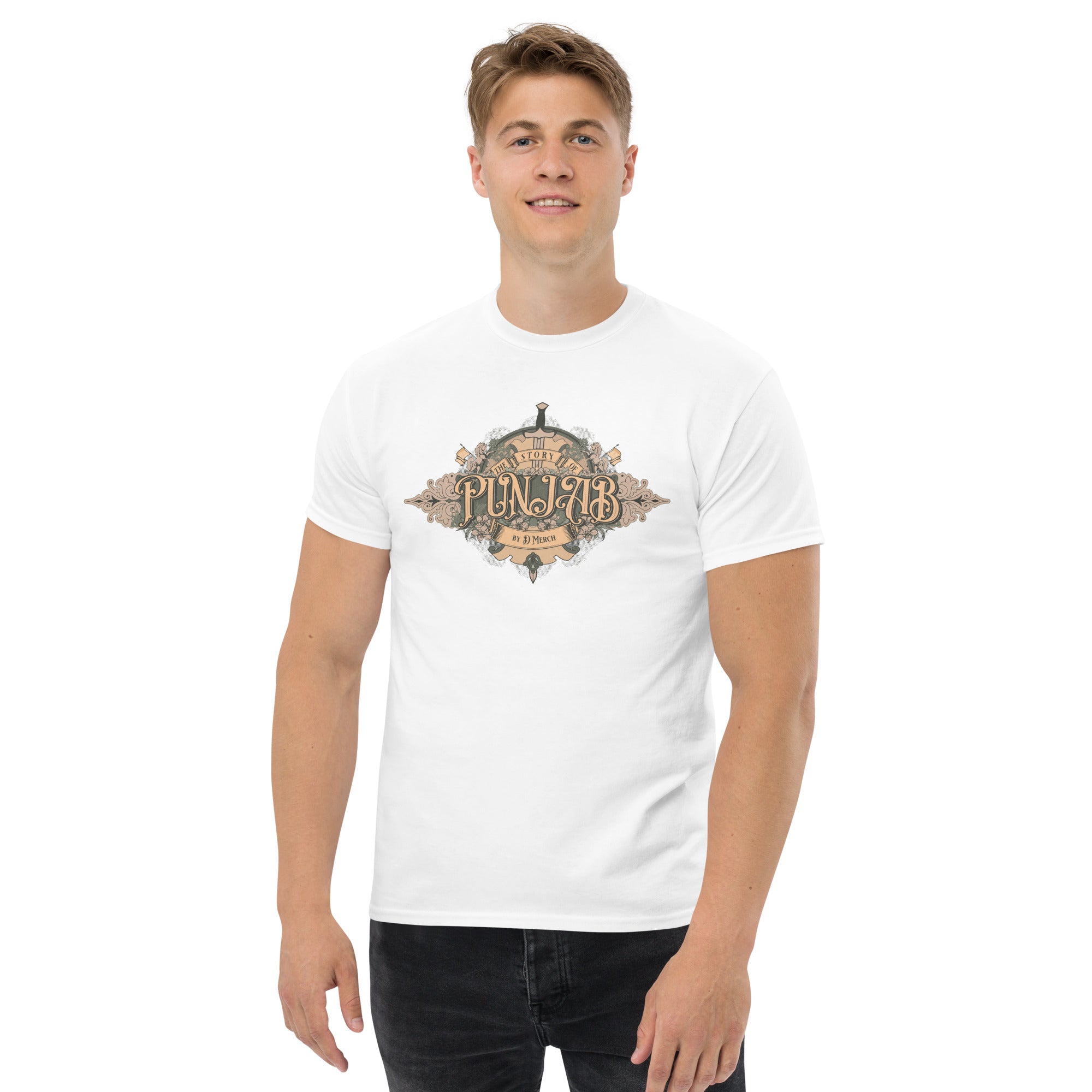 Story of Punjab Men's Classic Cotton T-Shirt | Comfortable Casual Wear for Everyday Outfits | Perfect for Street Style, Weekend Outings & Travel
