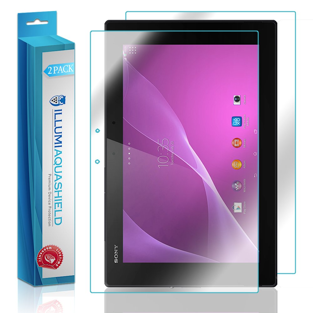 Premium ILLUMI AquaShield Front & Back Screen Protector for Sony Xperia Z2 Tablet (2-Pack) - HD Clear, Anti-Bubble TPU Film - Perfect for Work, Travel & Outdoor Use