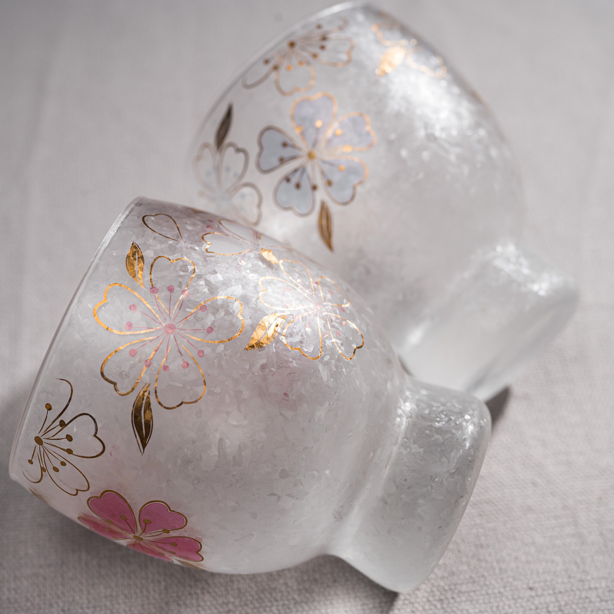 Premium Nippon Taste Four Season Sake Glasses Set - Cherry Blossom Design - Traditional Japanese Drinking Cups for Sake, Wine & Cocktails - Perfect for Dining, Gifts & Japanese Culture Enthusiasts