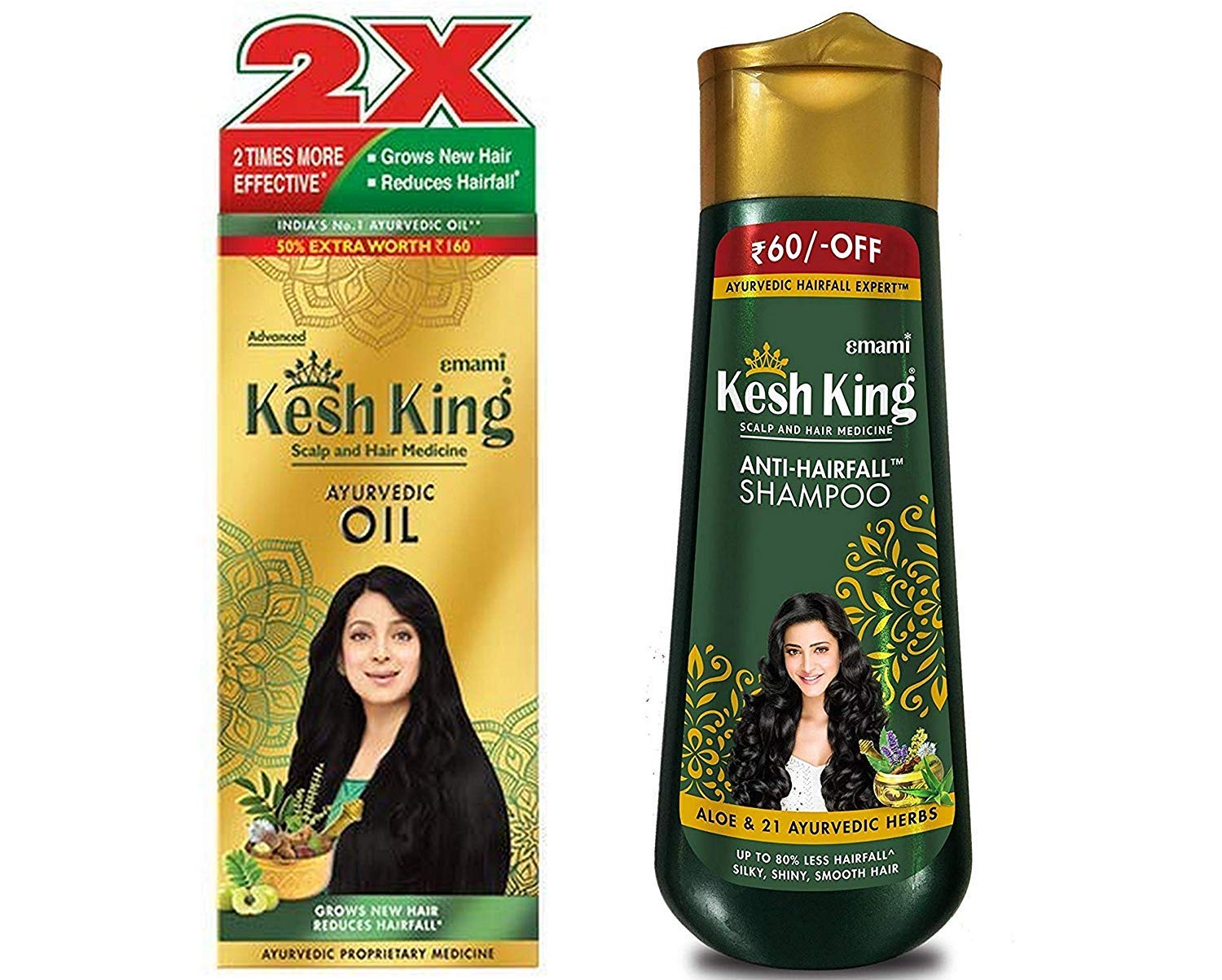 **Ayurvedic Hair Oil & Herbal Shampoo Combo Pack - 300ml + 340ml | Deep Nourishment for Hair Growth | Longer & Stronger Hair | Natural Hair Care for Daily Use & Scalp Treatment**