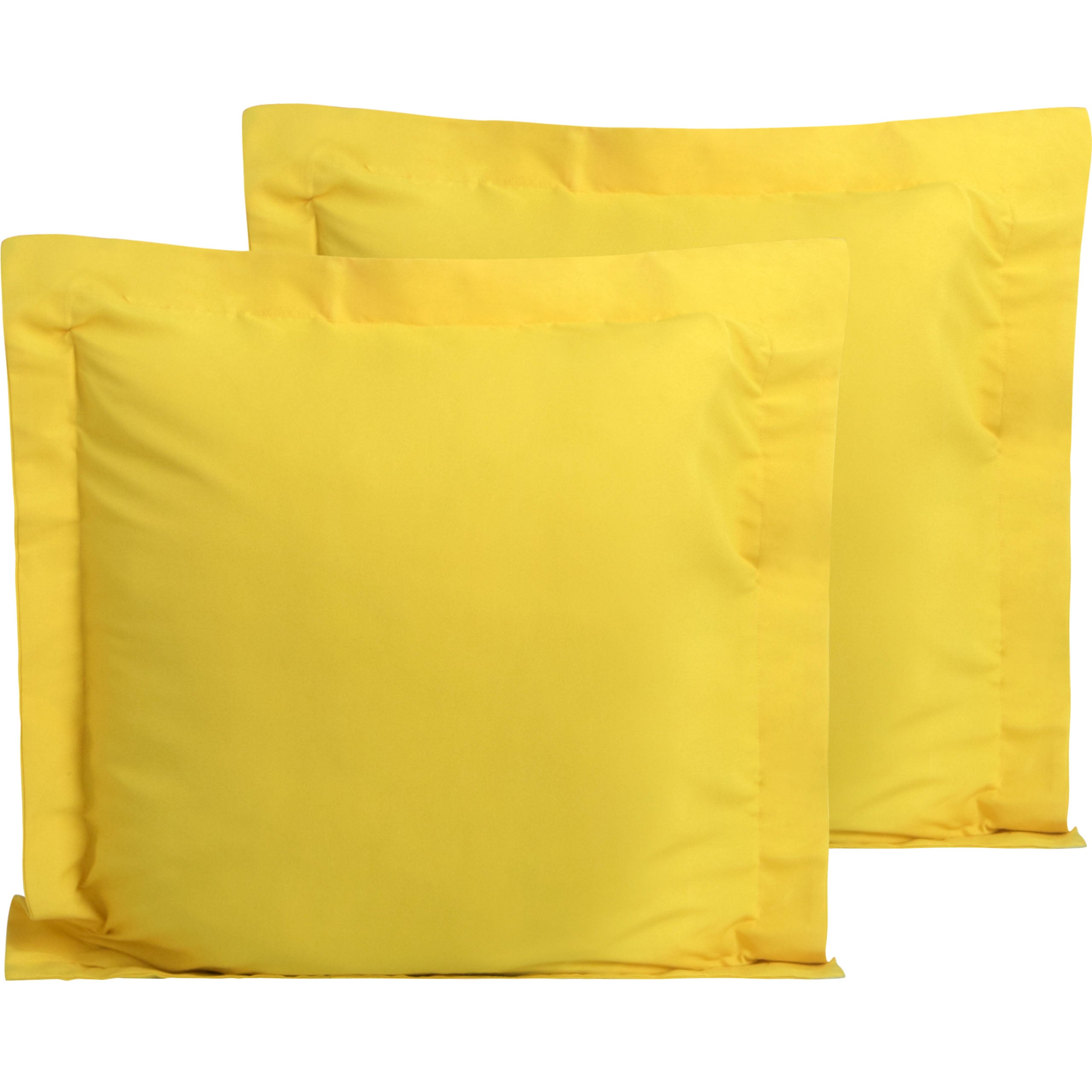 NTBAY 2 Pack 100% Soft Microfiber Square Pillow Shams 20x20 Inches - Hypoallergenic & Wrinkle-Free Bedding for Couch, Sofa, Bedroom Decor (White) - Perfect for Home, Hotel, and Guest Room Use