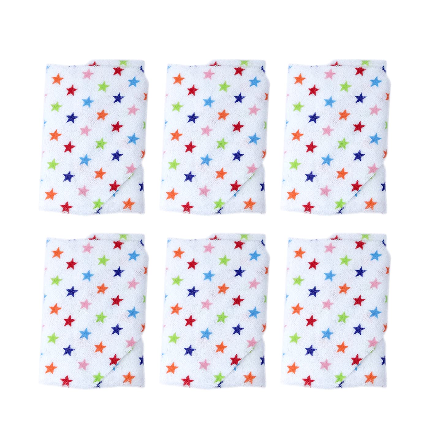 Premium MAJIK Baby Cotton Face Washcloths & Towels - Soft 6-Piece Set for Newborns, Infants & Toddlers - Gentle for Sensitive Skin - Perfect for Bath Time, Feeding & Diaper Changes