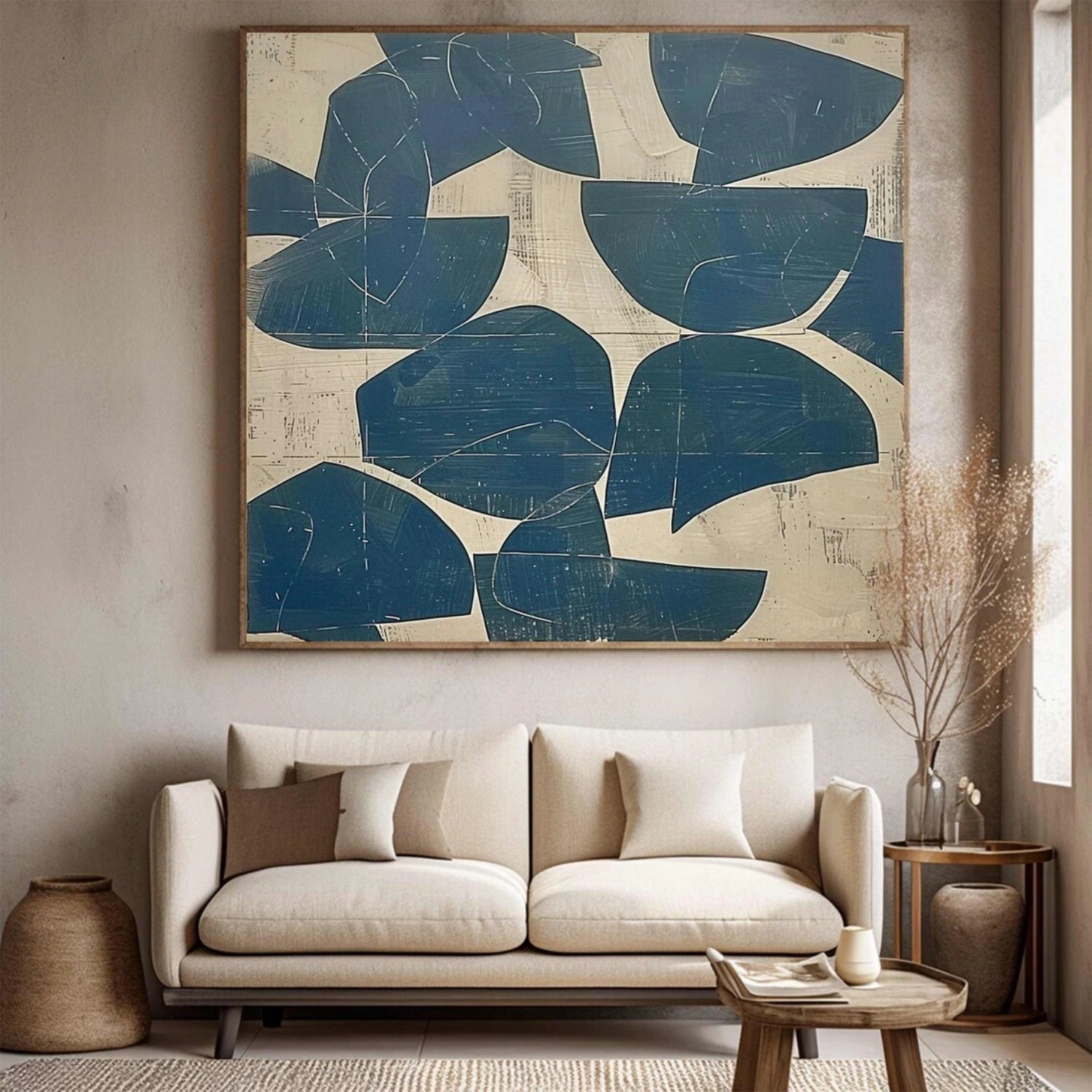 Abstract Painting #AB 419 - Modern Wall Art for Living Room, Bedroom & Office Decor | Handmade Canvas Artwork