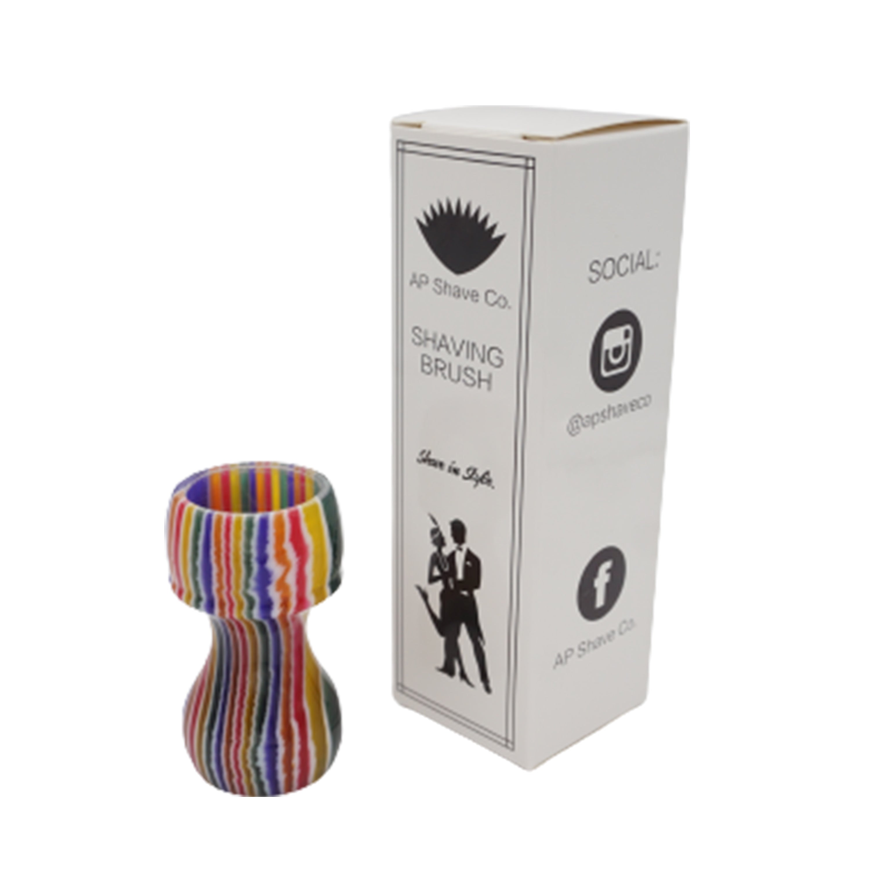 Handcrafted Candy Stripe Shaving Brush Handle - Fits 24mm & 26mm Knots - Perfect for Wet Shaving & Grooming Gifts