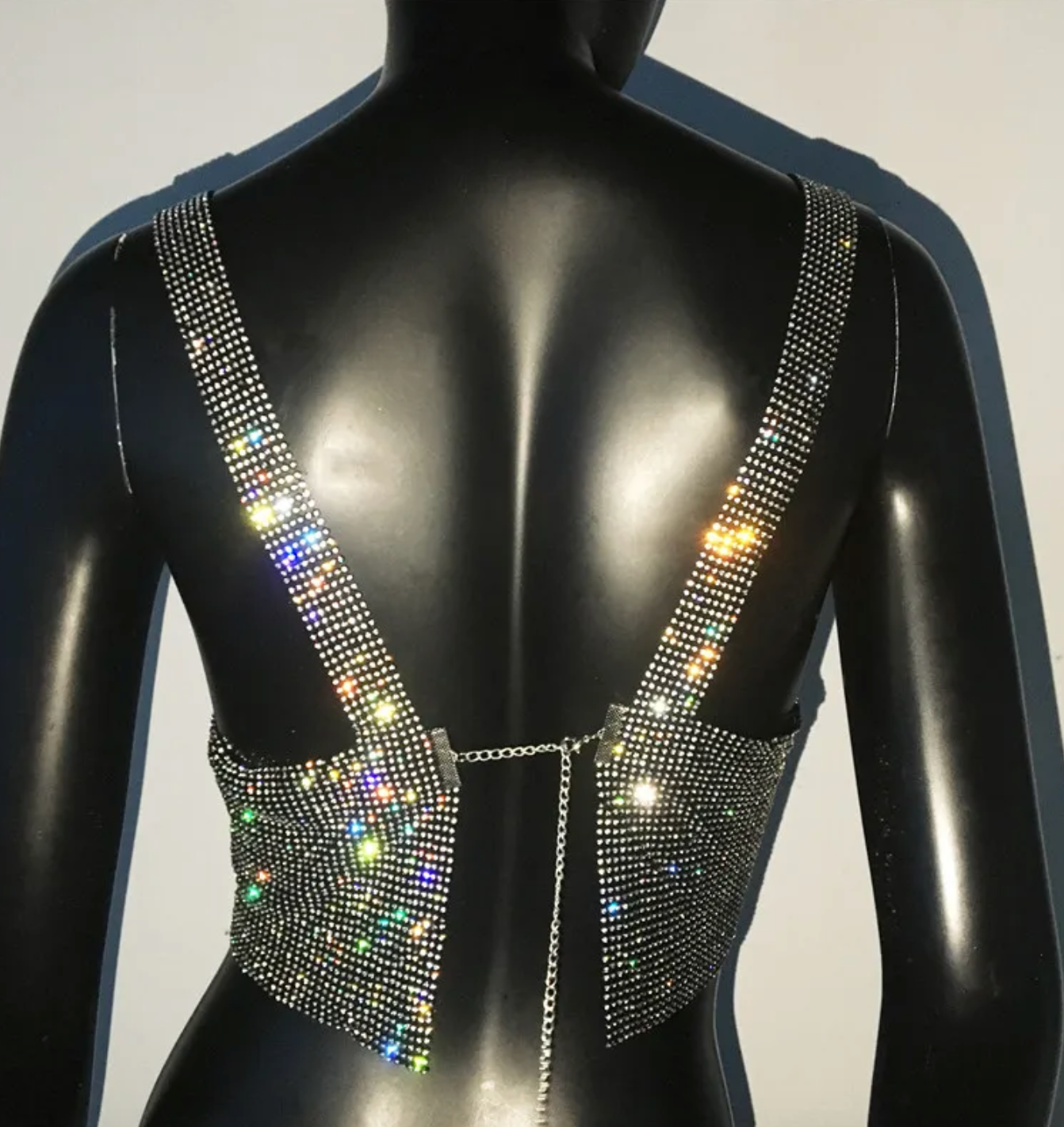 Sparkling Sequin Rave Outfit Set - Crystal Tops & Skirt for Nightclub, Festival & Party Wear - Perfect for EDM Events, Concerts & Dance Performances