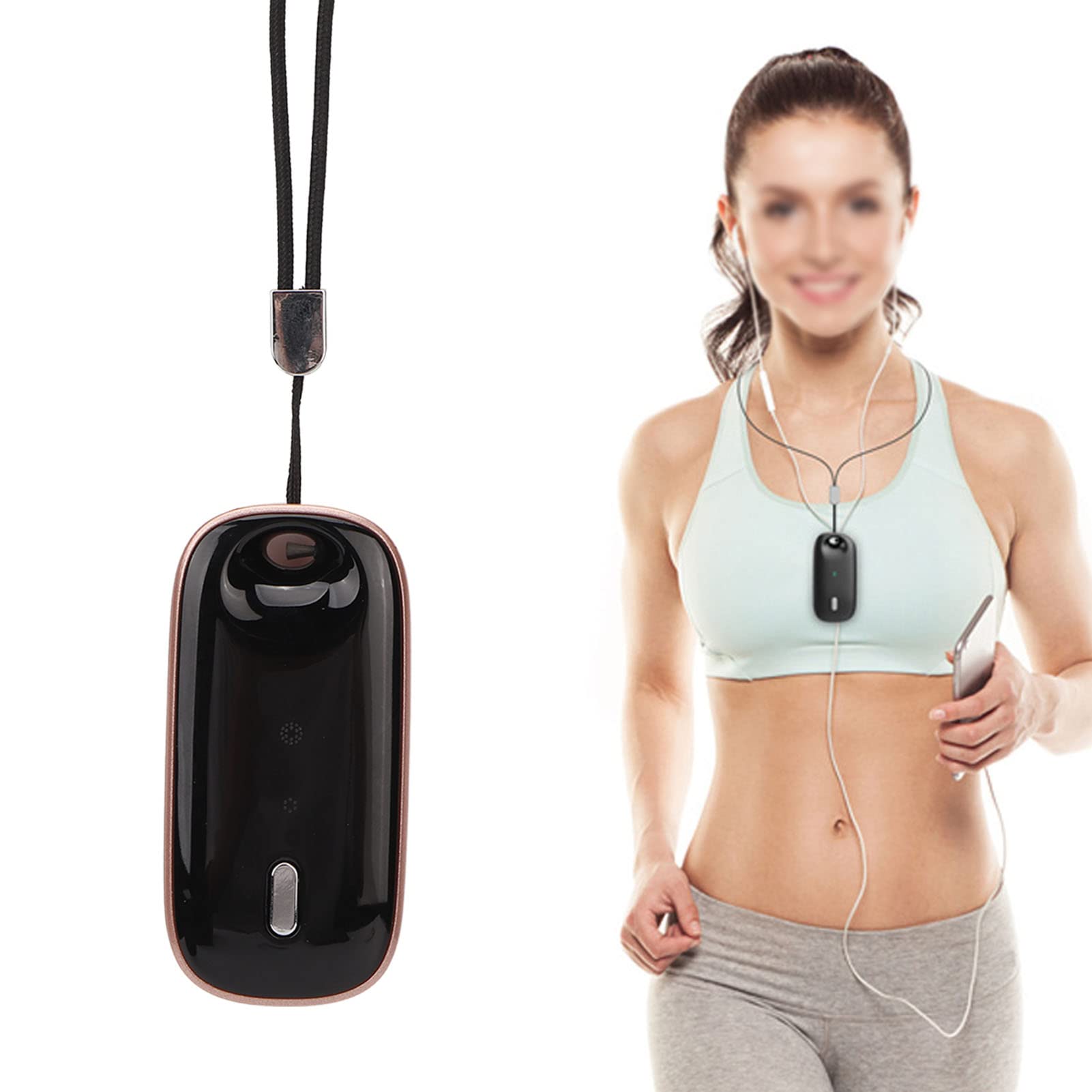 Rechargeable Mini Wearable Air Purifier Necklace - Portable Low Noise Negative Ion Air Cleaner for Adults & Kids - Perfect for Travel, Running, Fitness & Home Use (2 Pack)