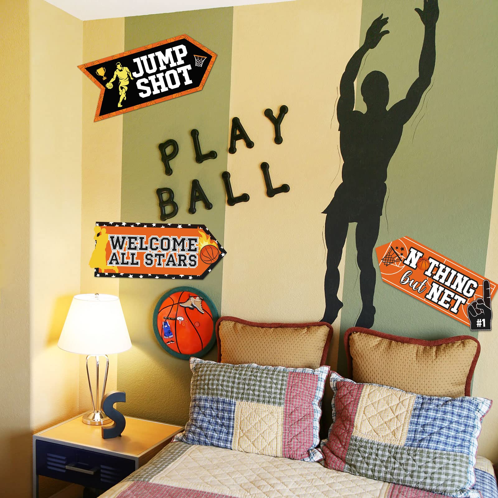 20 Pack Basketball Party Decorations - Themed Birthday Party Supplies for Kids, Teens & Boys - Photo Props & Backdrop for Sports Celebrations, Game Day Decor, and Birthday Parties
