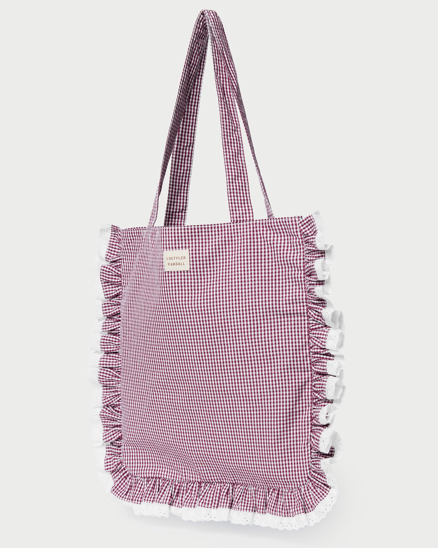 Justine Maroon Ruffle Tote Bag - Stylish Women's Handbag for Work, Travel & Shopping | Trendy Shoulder Bag with Ruffled Design & Spacious Interior