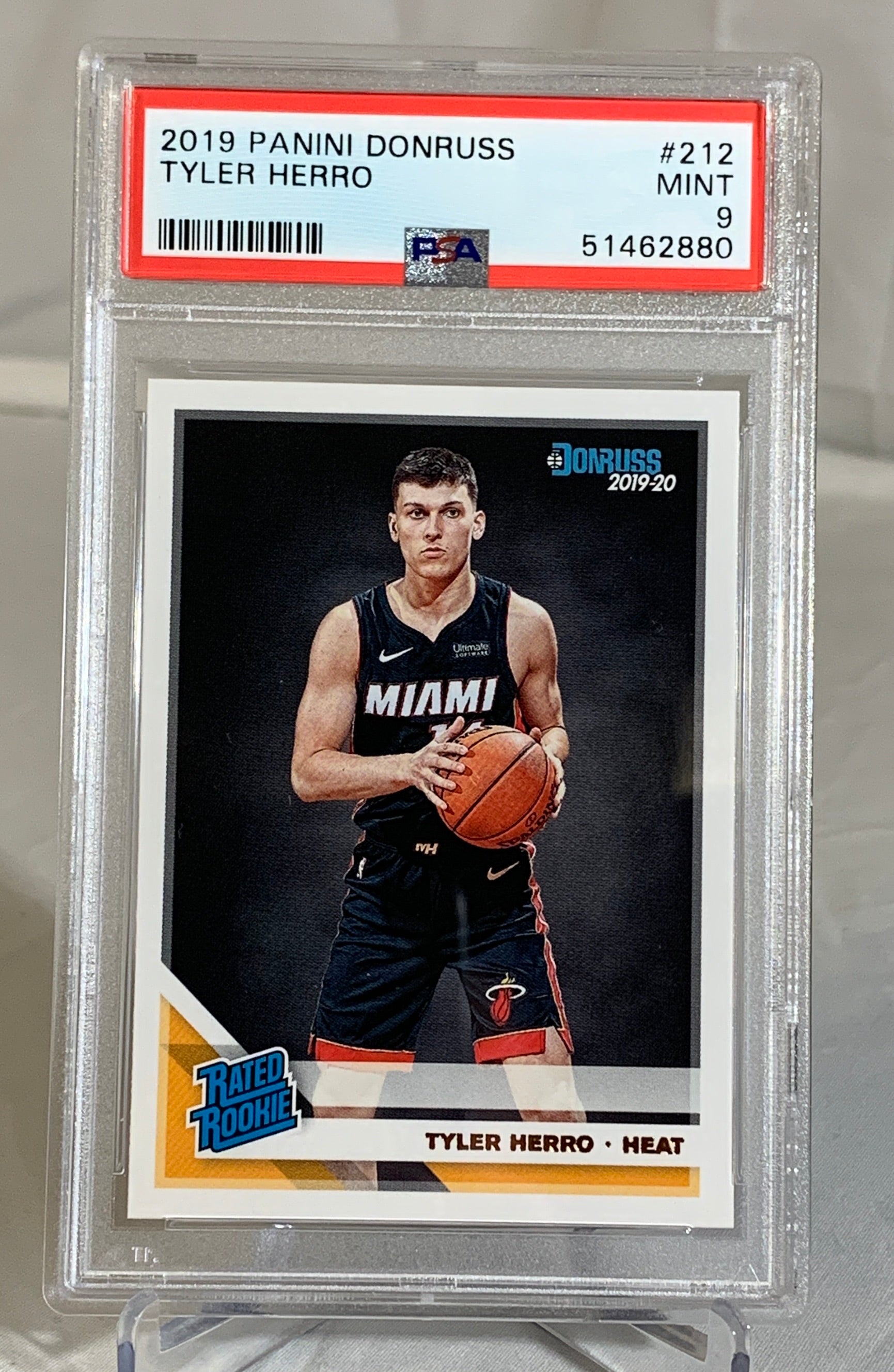 2019-20 Panini Donruss Tyler Herro #212 NBA Rookie Card - Miami Heat - PSA 9 Mint Condition - Perfect for Basketball Memorabilia Collections and Sports Fans Gifts