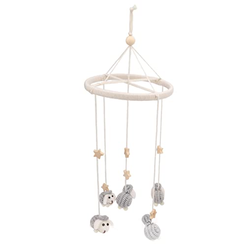 Star Wind Chime Ornament - Cute Wool Felt Baby Mobile & Rattle Toy - Perfect for Nursery Decor, Baby Shower Gifts & Home Decoration - Soothing Sounds for Infant Playtime & Bedtime