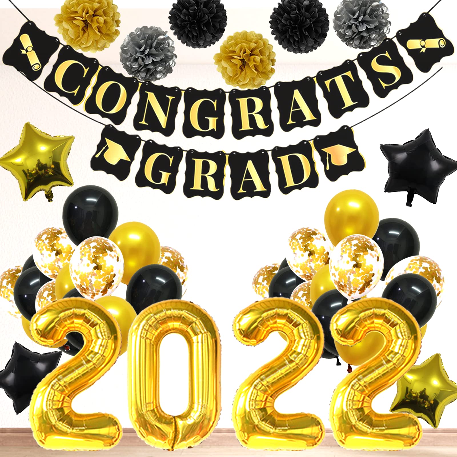 2022 Graduation Party Decorations Set - Congrats Grad Banner, 40