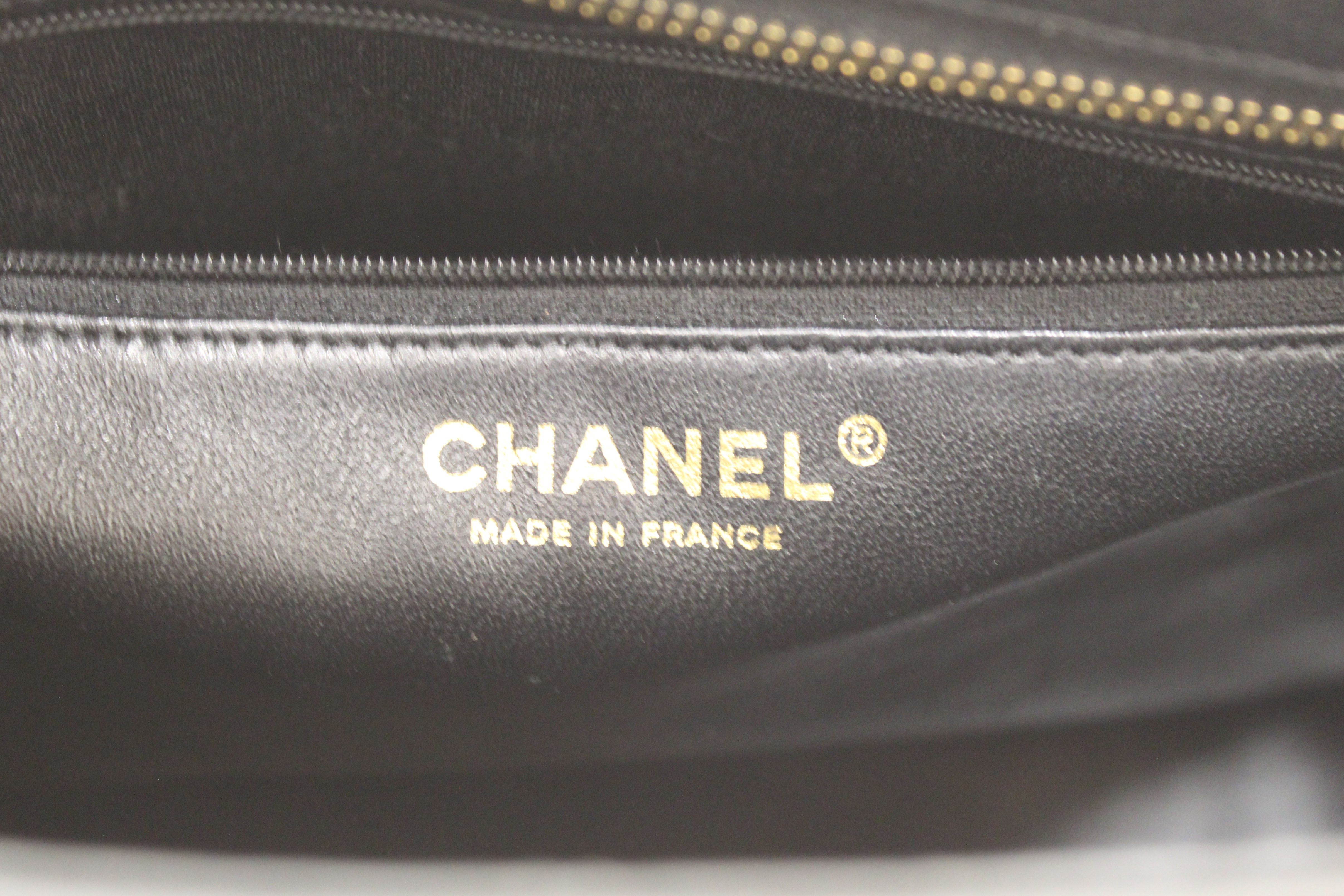 Authentic Chanel Black Quilted Caviar Leather Medallion Tote Bag for Women - Luxury Designer Handbag for Work, Travel & Everyday Use
