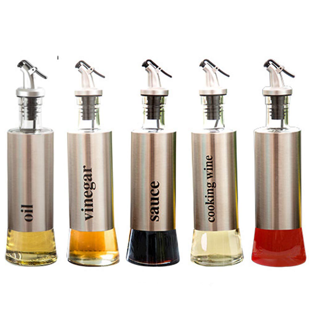 Premium VQ-Ant Glass Bottles - Airtight Leak-Proof Storage Containers for Essential Oils, Spices & Liquids | Perfect for Kitchen, Bathroom & Travel Organization
