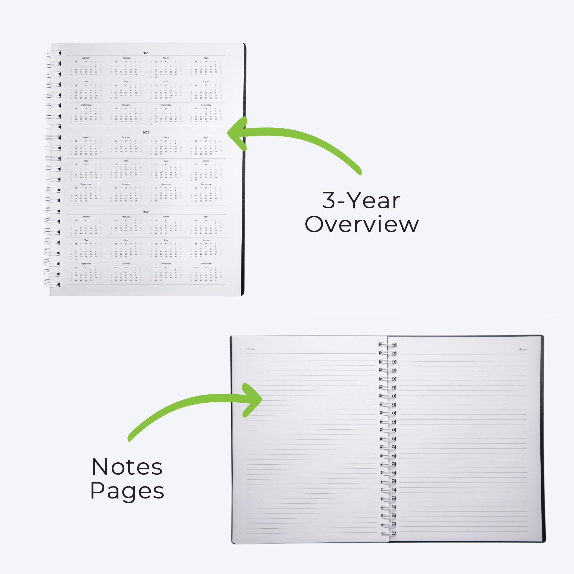 WallDeca 2025 Weekly & Monthly Planner - Jan to Dec 2025 with Flexible Cover, Notes Pages & Twin-Wire Binding | 8 x 6 Inch Compact Size | Perfect for Students, Professionals & Home Office Organization