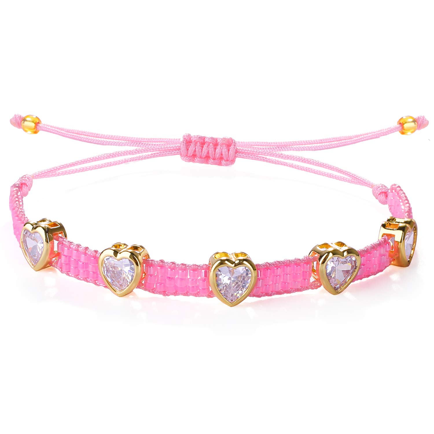 KELITCH Handmade Pearl Seed Beaded Wax Rope Charm Wrap Bracelet - Adjustable Friendship Jewelry for Women, Perfect for Gifts, Boho Style & Everyday Wear